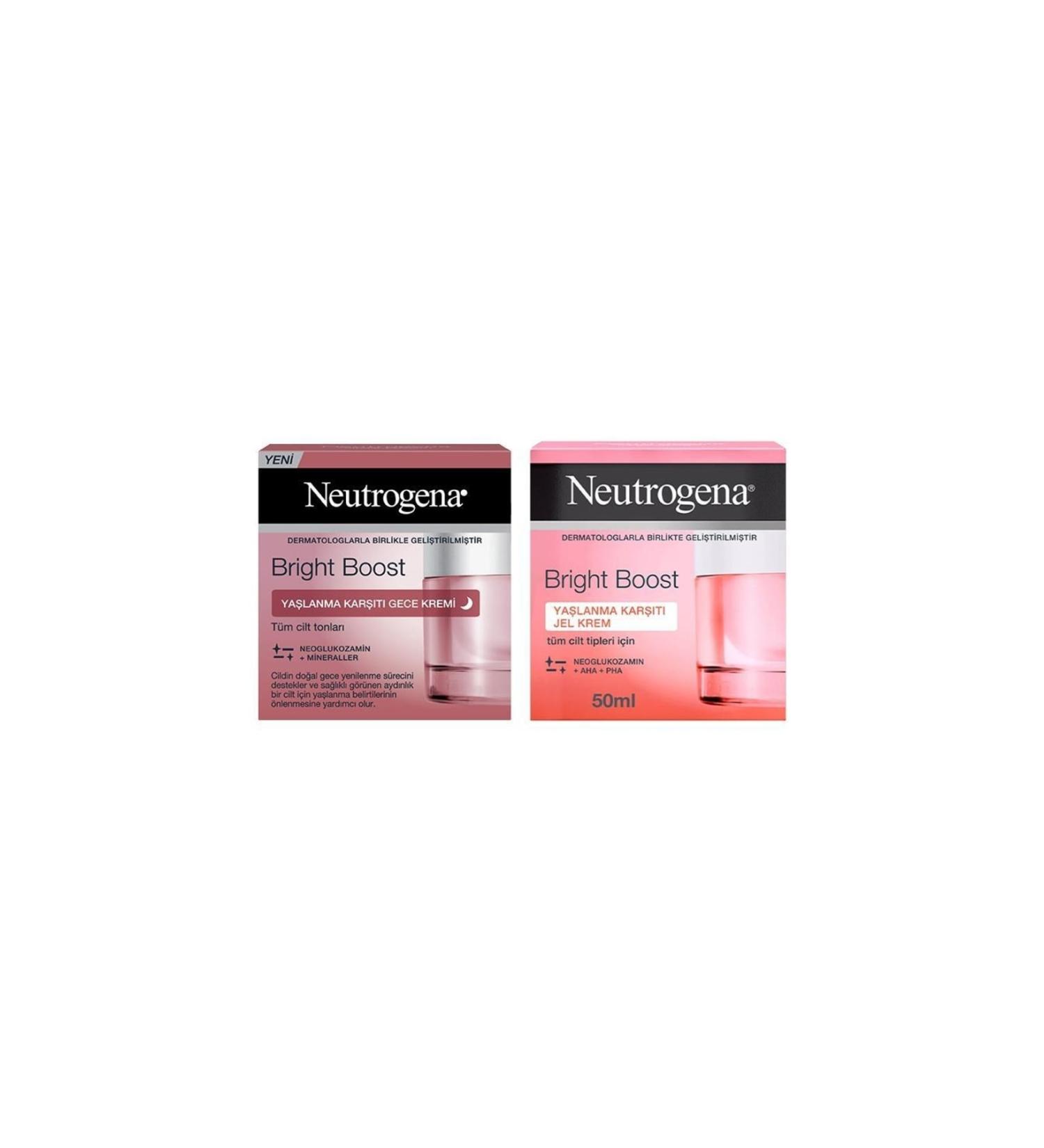 Neutrogena Bright Boost Anti-Aging Night Cream 50 Ml And Gel Cream 50 Ml