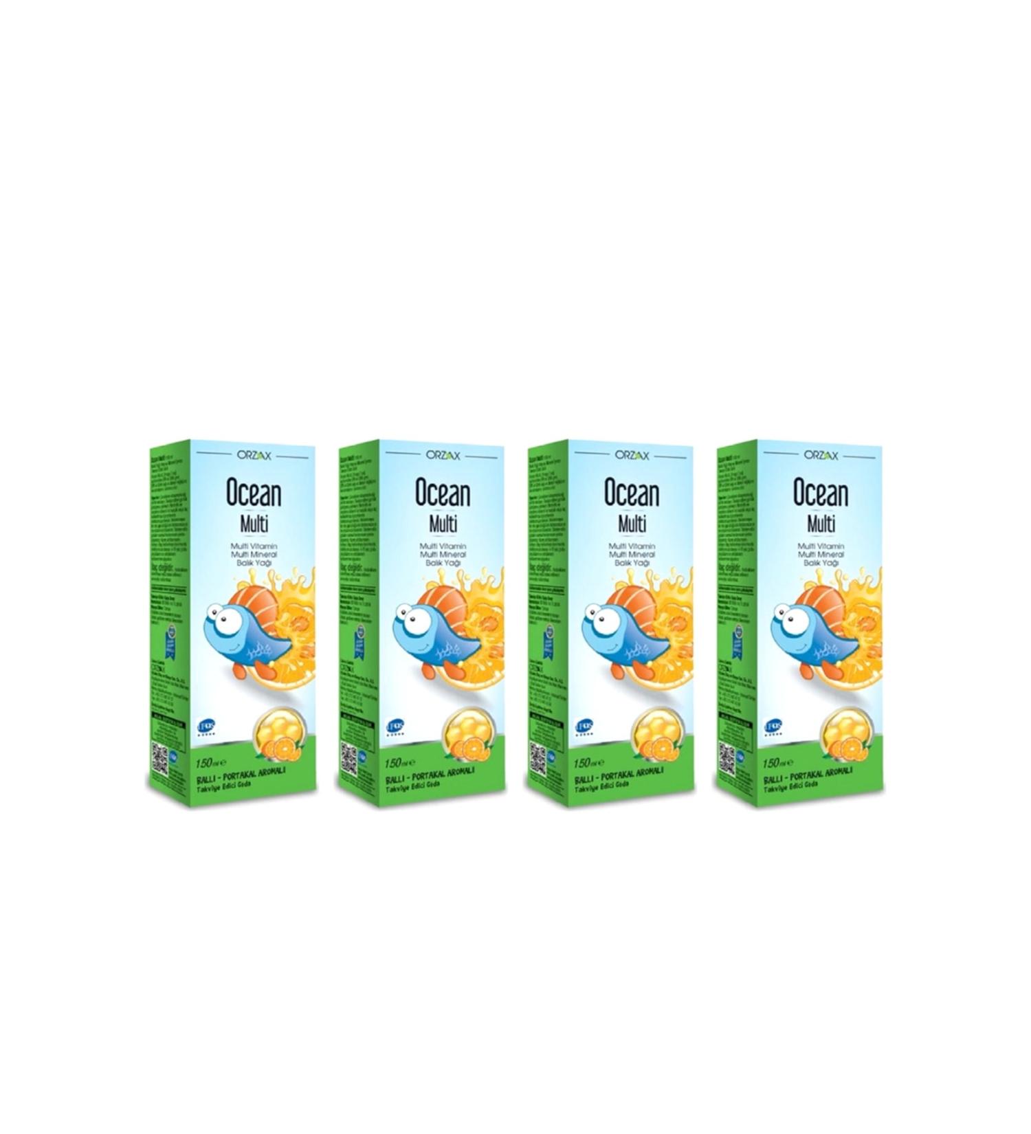 Ocean Multi Syrup (Honey Orange Concentrate) 150 Ml 4 Boxes