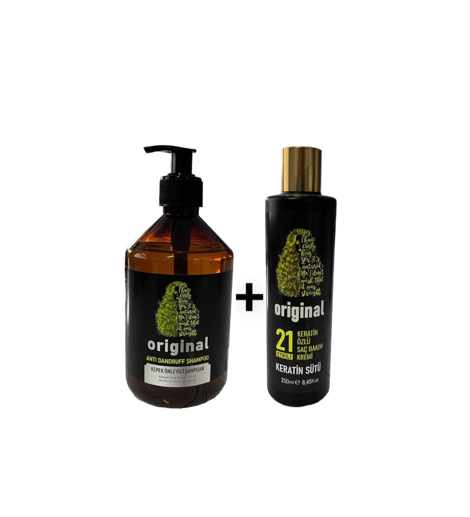 ELSA Dandruff Purifying Shampoo 500ml + Keratin Care Milk 250ml