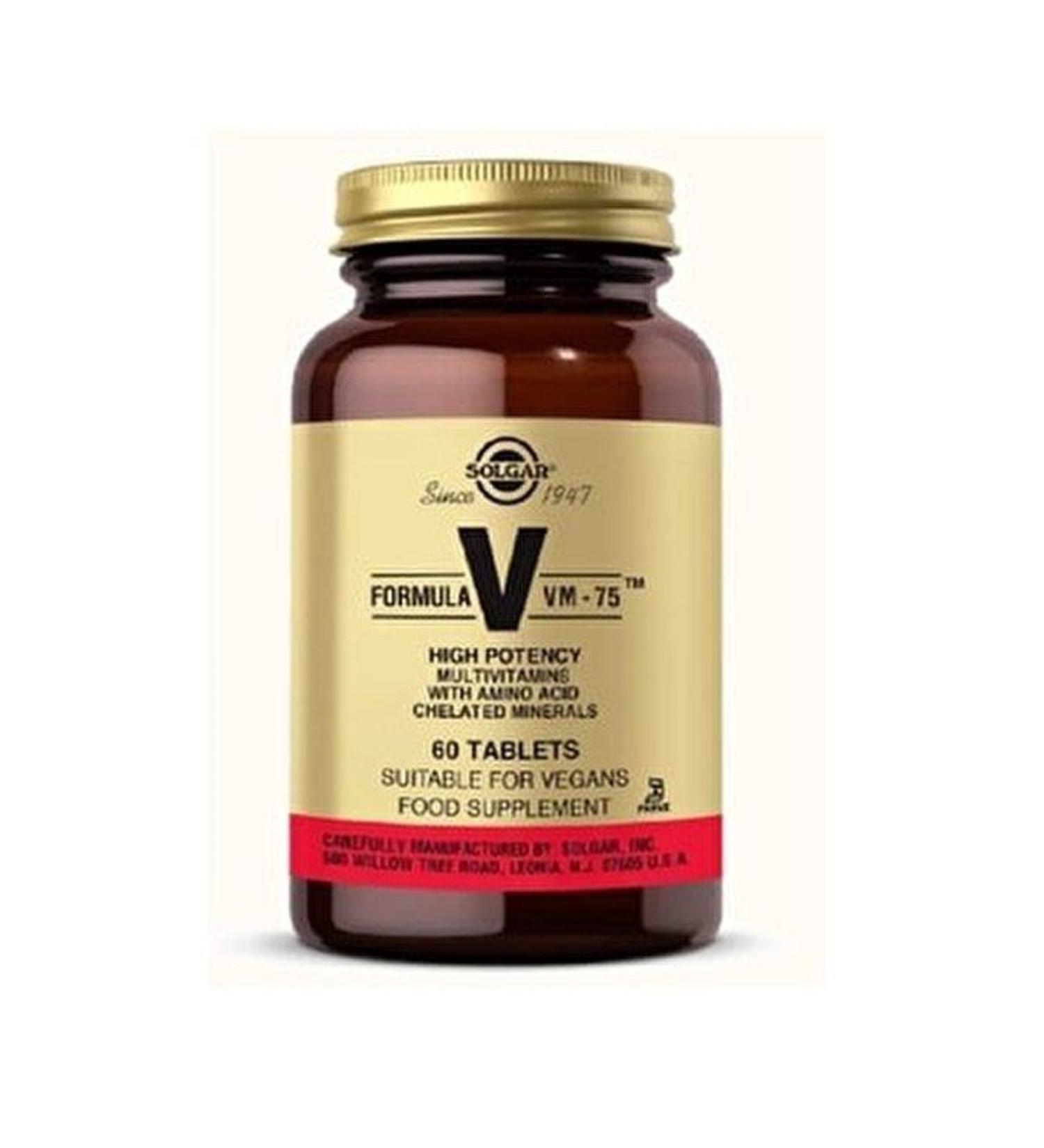 Solgar Formula Vm-75 Multivitamin And Mineral 60 Tablets