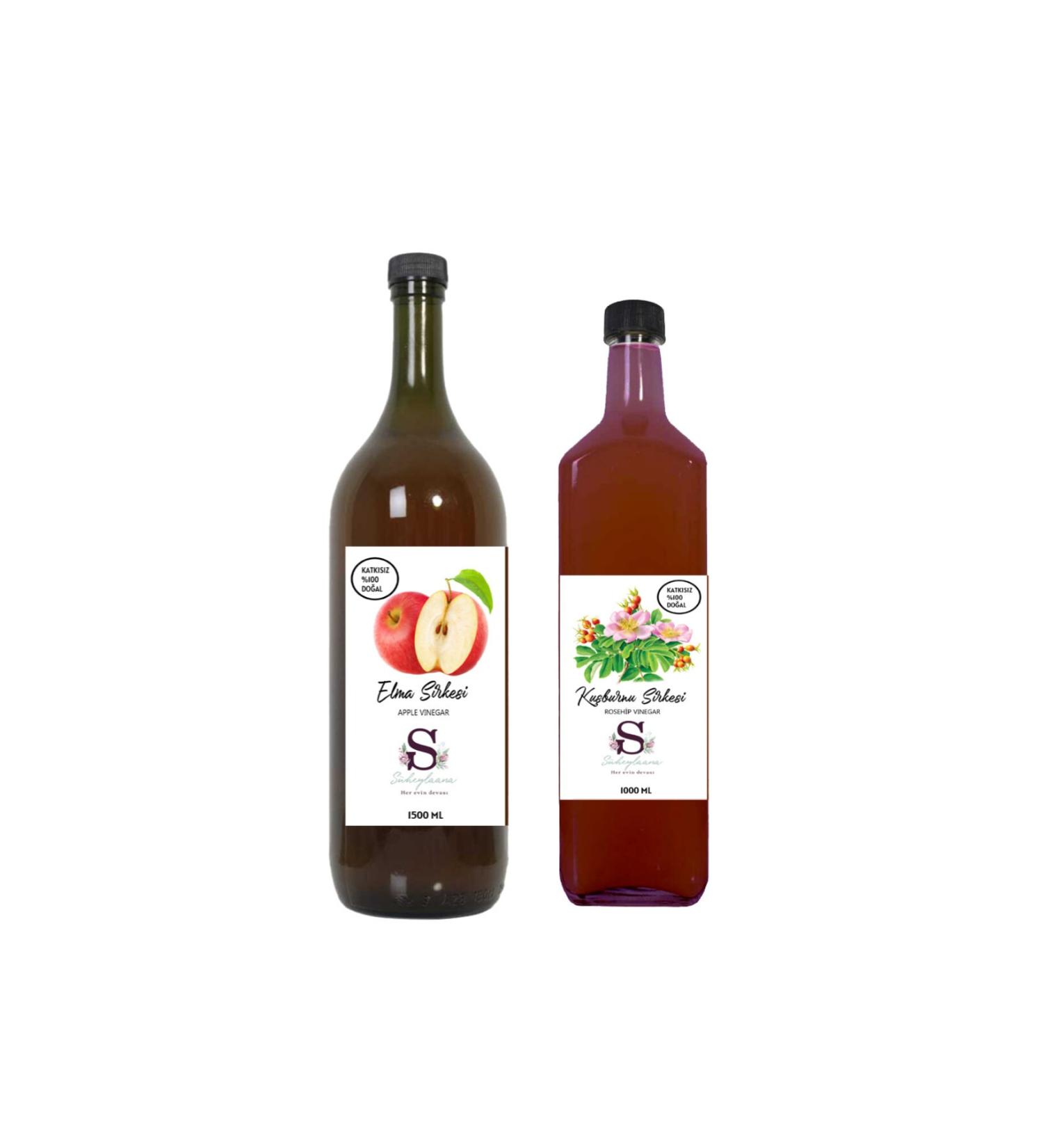 Suheylaana Natural Apple Vinegar 1500 Ml And Natural Rosehip Vinegar 1000 Ml