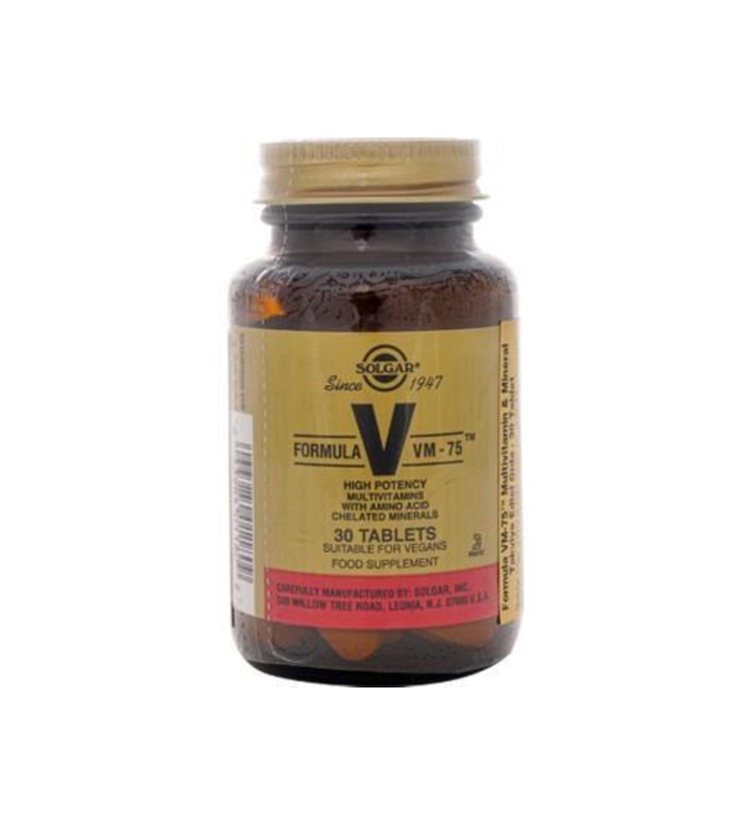Solgar Formula Vm-75 Multivitamin And Mineral 30 Tablets