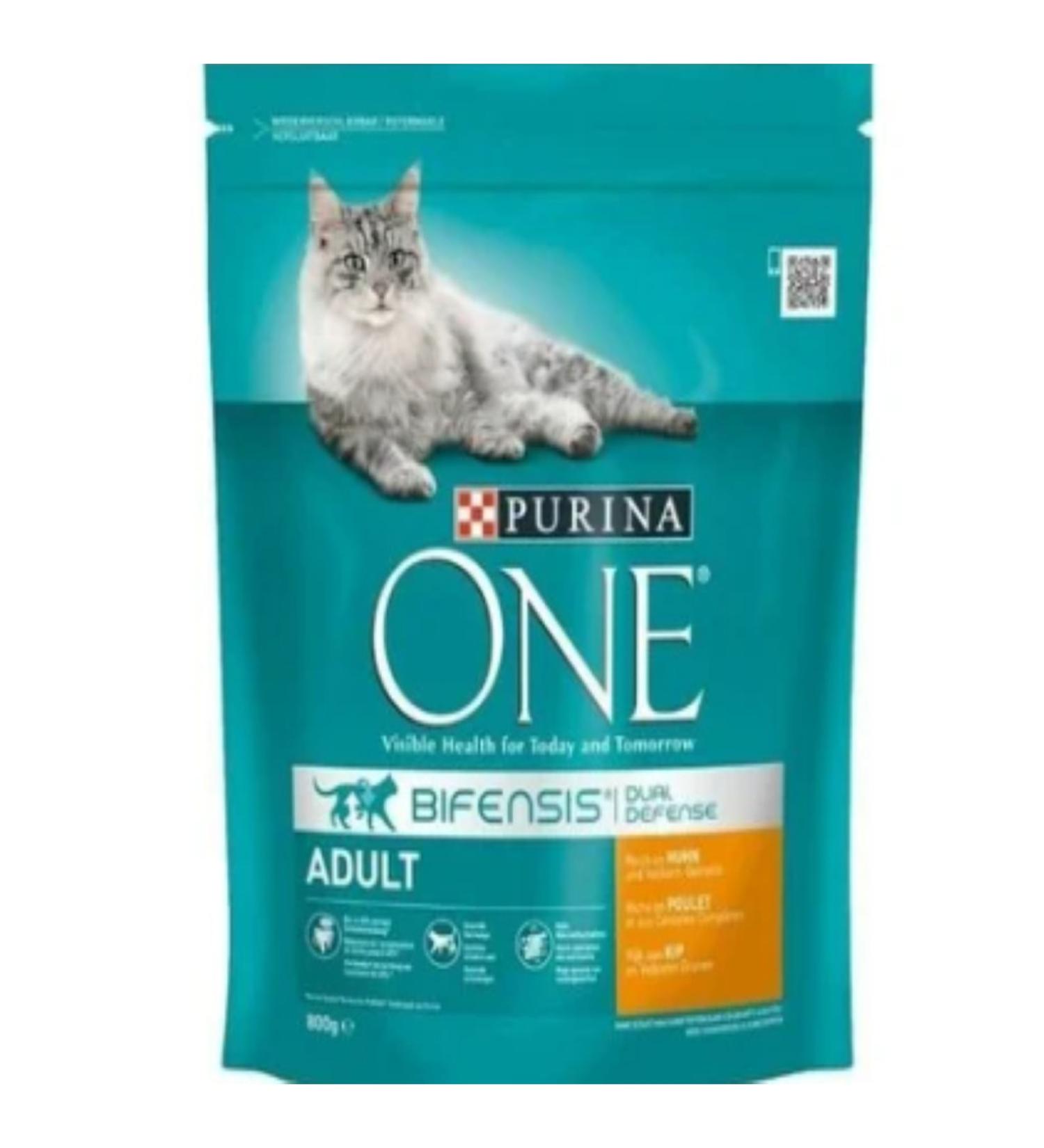Purina One Adult Cat Chicken&whlg 800g N1 En
