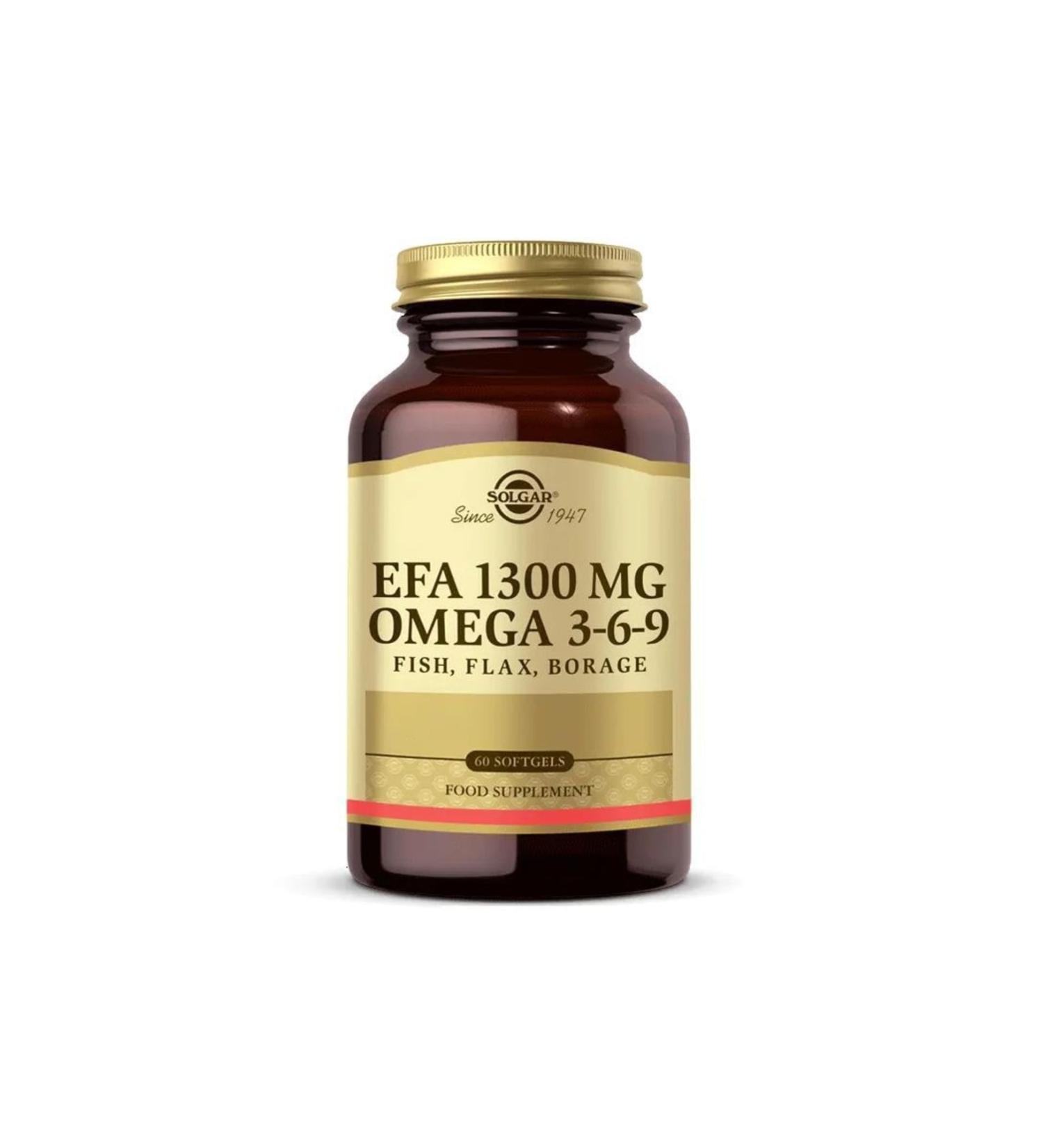 Solgar Efa 1300 Mg Omega 3-6-9 60 Softgel Capsules