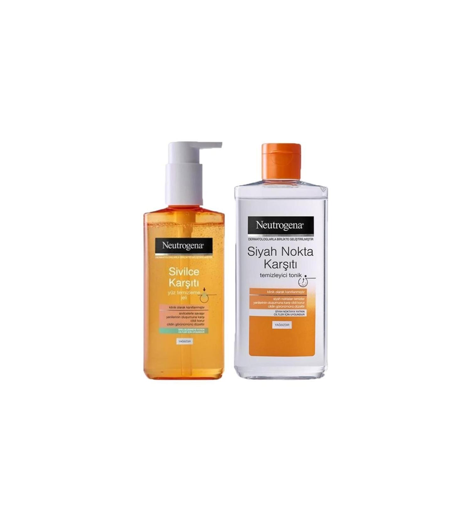 Neutrogena Visibly Clear Facial Cleansing Gel 200 Ml and Blackhead Cleansing Toner 200 Ml