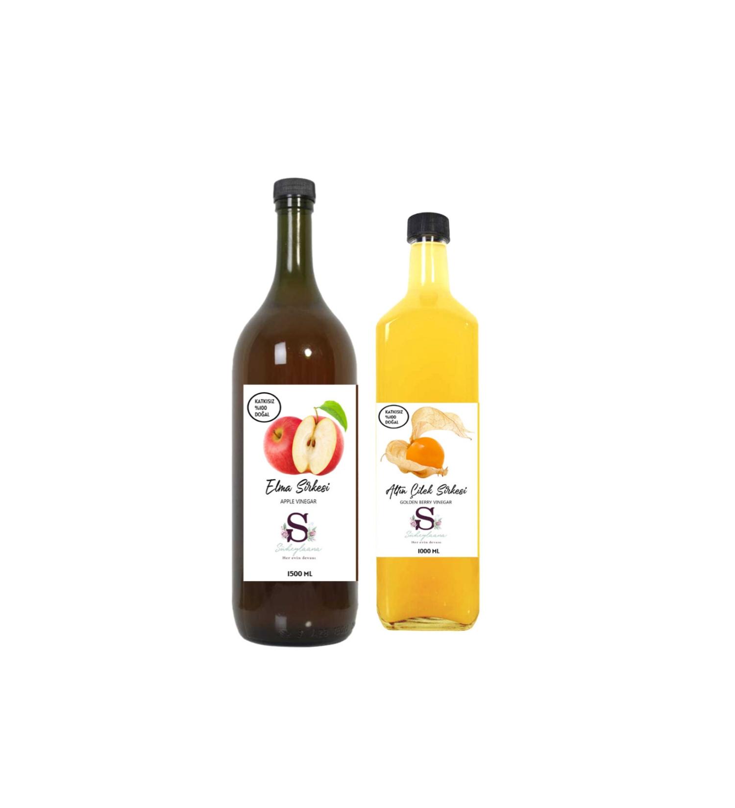 Suheylaana Natural Apple Vinegar 1500 Ml And Natural Goldenberry Vinegar 1000 Ml
