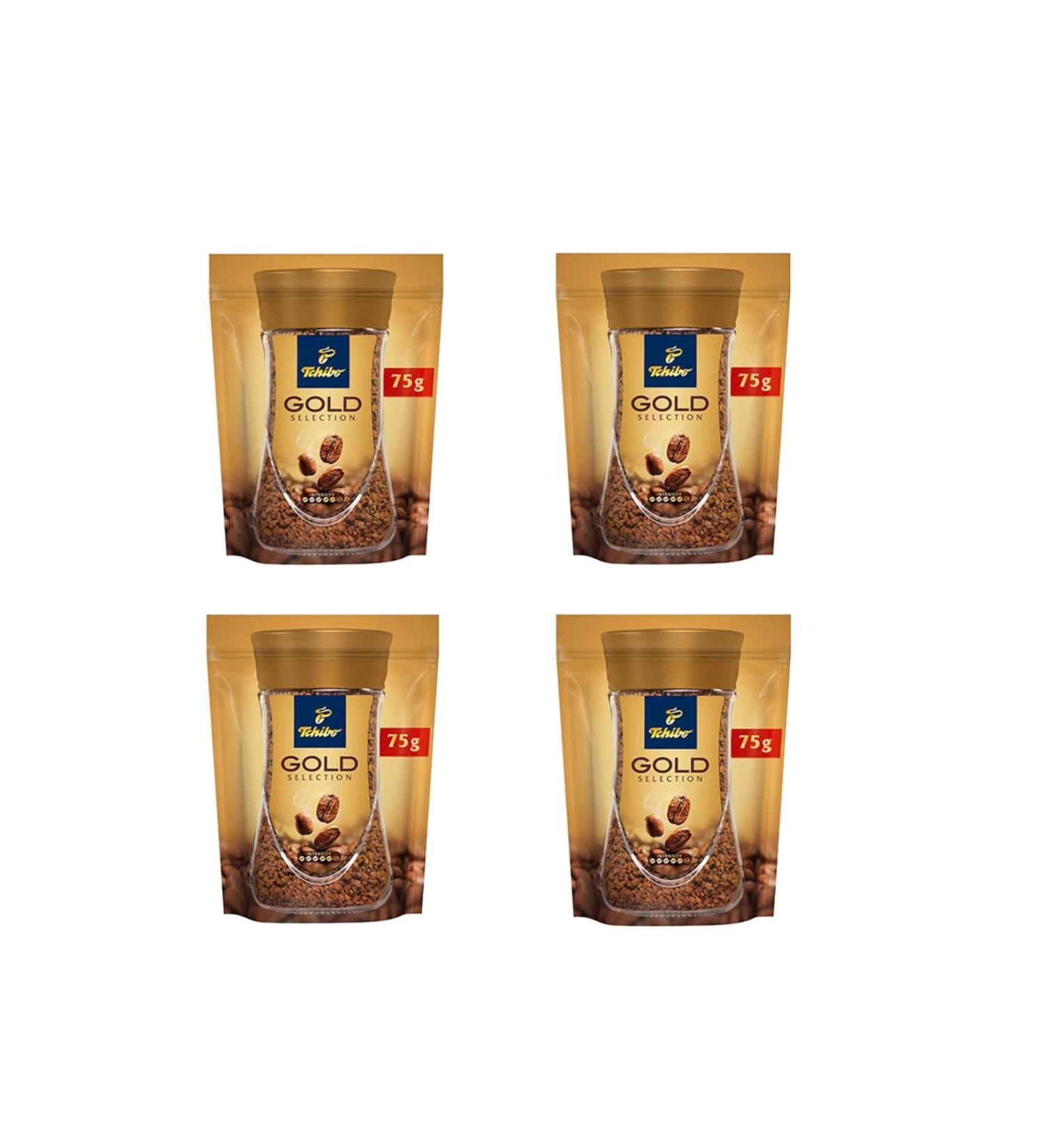 Tchibo Gold Selection Instant Coffee Economic Package 75 Gr 4-Pack