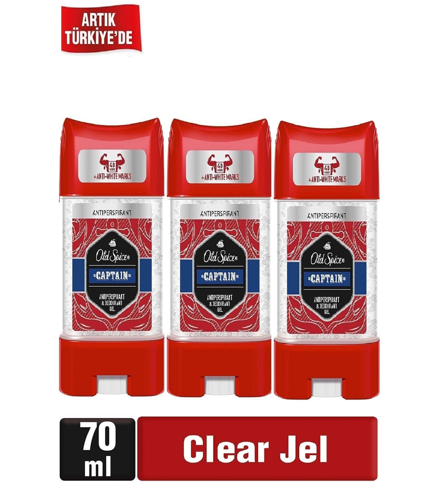 Old Spice Men's Deodorant Captain Stick Gel 70 Ml X 3 Pcs - Buy Online on GoSupps.com