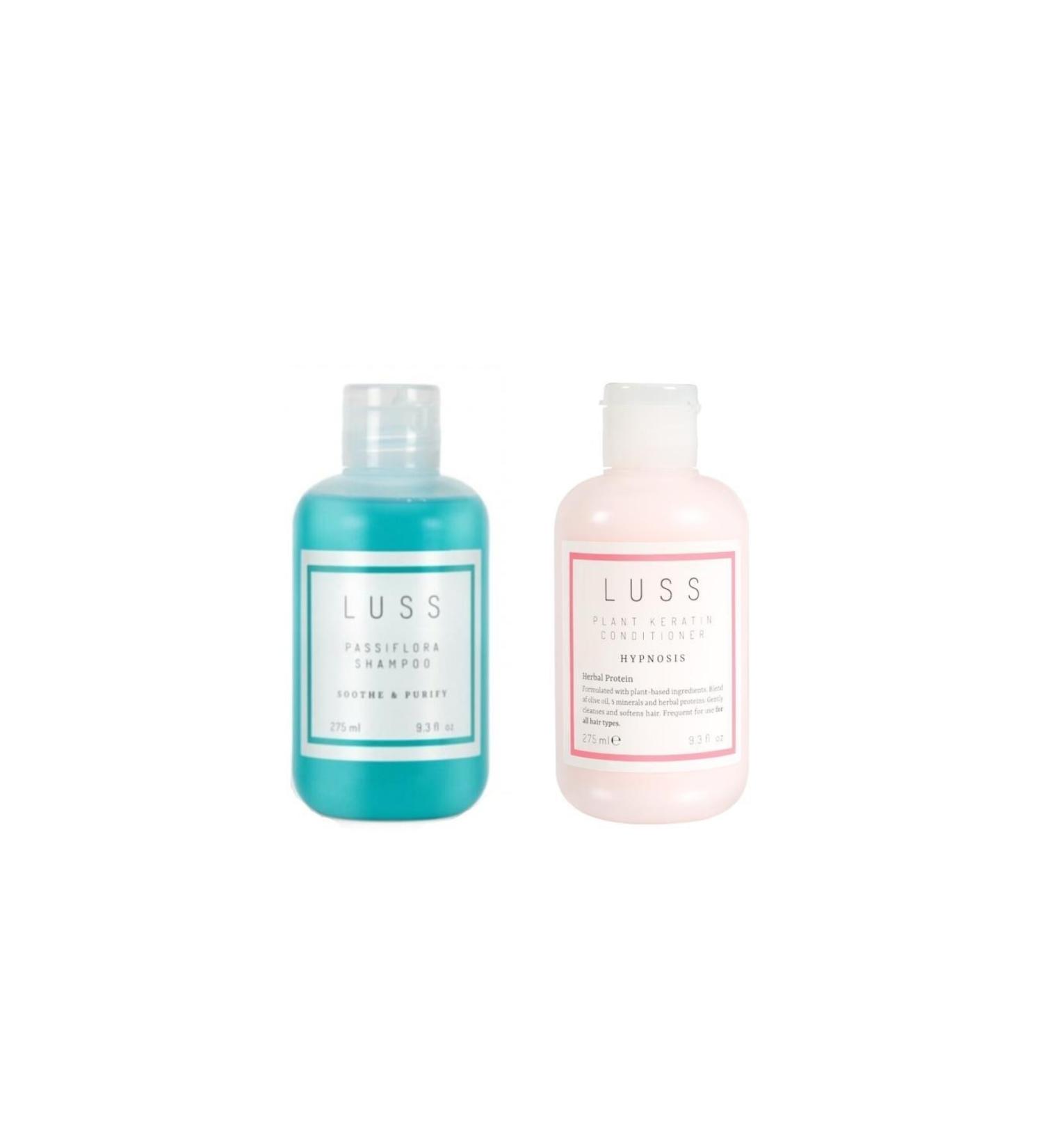 LUSS Passiflora Shampoo - Fast Growth Vitamin C Additive and Plant Keratin Conditioner 2-Piece Set