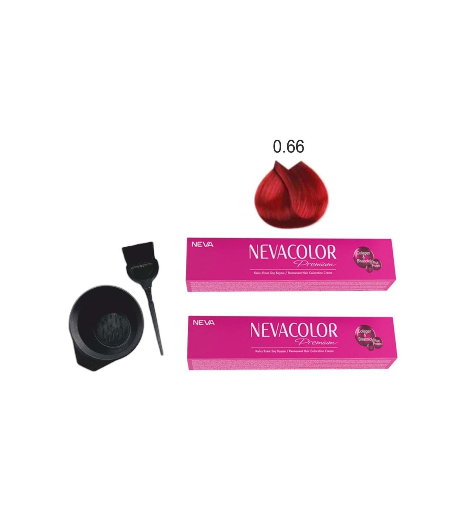 Neva Color Tube Paint 0.66 Intense Fire Red Economical 2-Pack + Painting Set