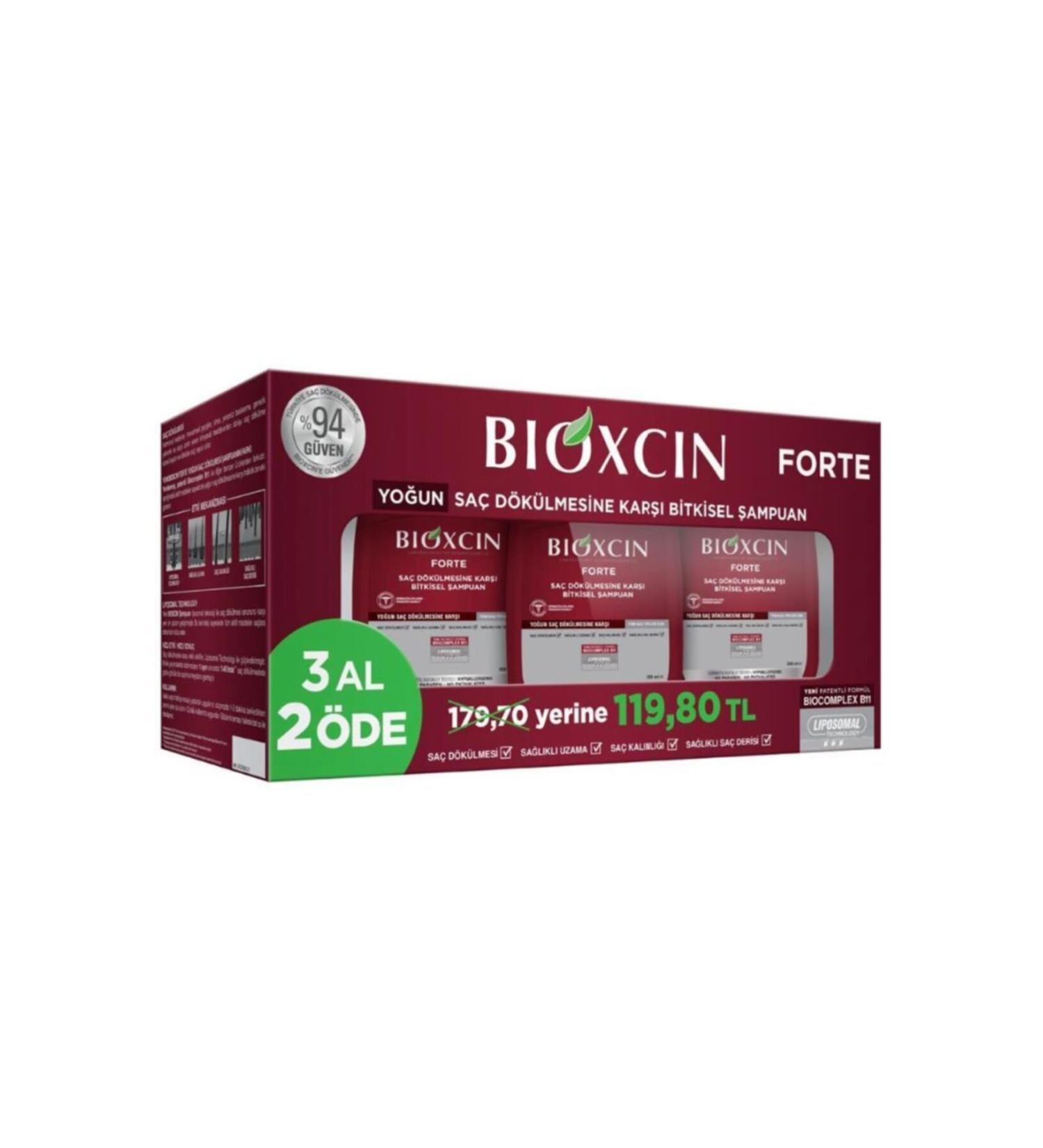 Bioxcin Forte Shampoo for All Hair Types 300ml | Buy 3 Pay 2