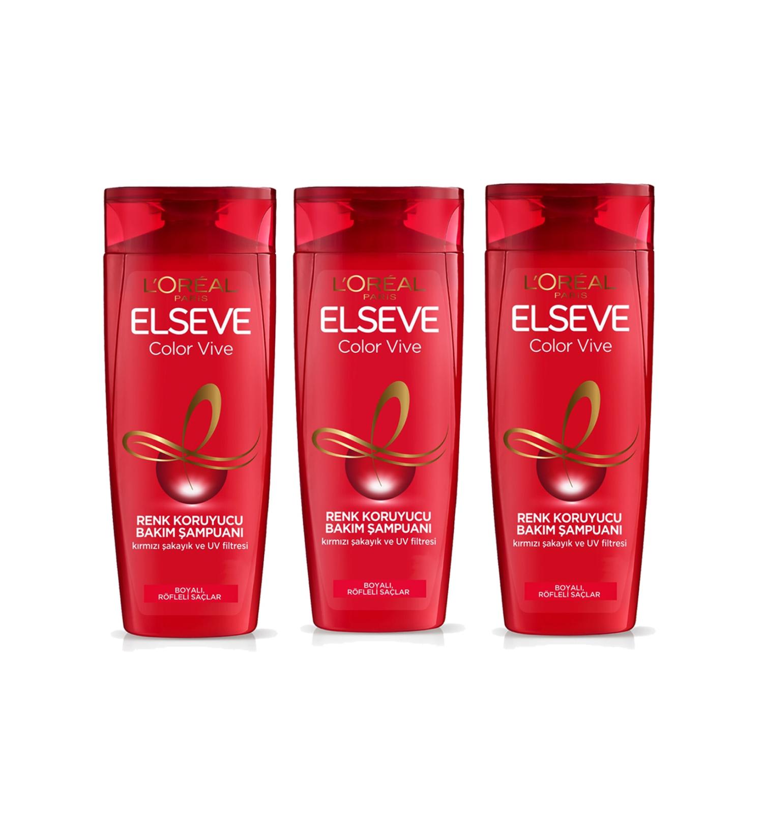 Elseve Color Protection and Moisturizing Shampoo Set of 3 360ml 3600522159407