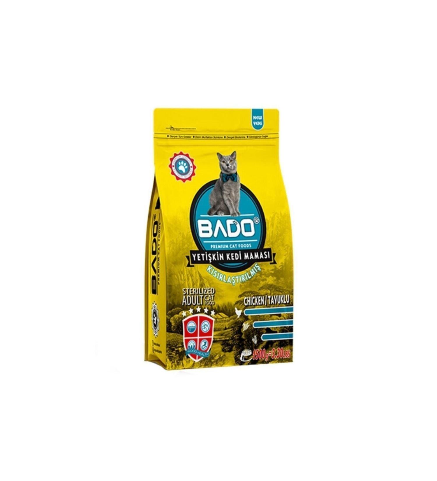 Bado Sterilized Chicken Meat Adult Cat Food 1500 gr