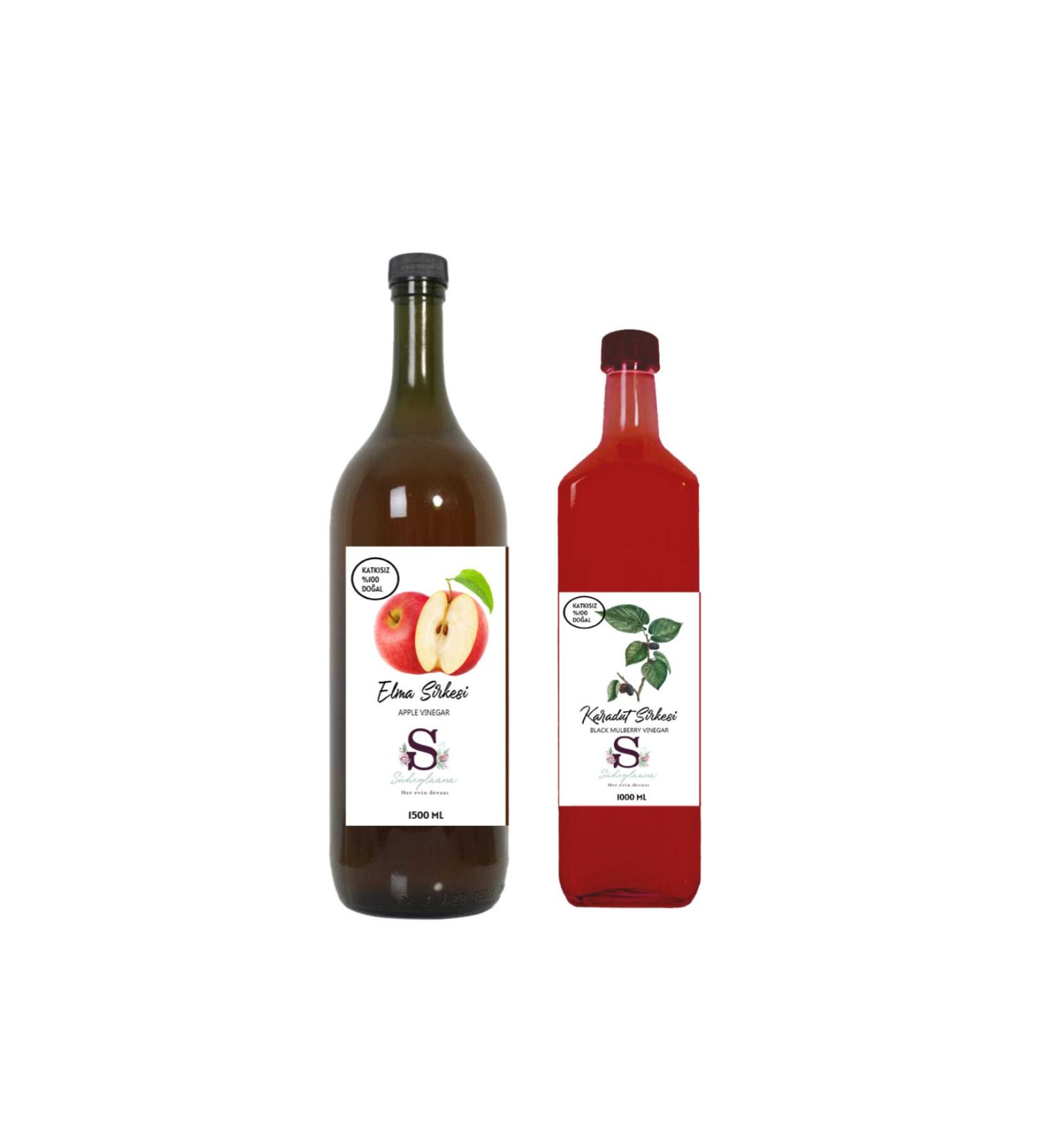 Suheylaana Natural Apple Vinegar 1500 Ml And Natural Black Mulberry Vinegar 1000 Ml
