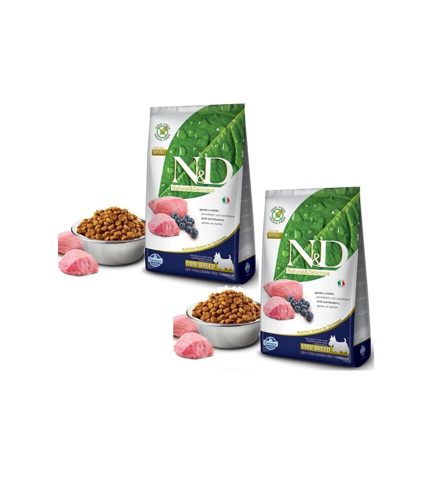 N & D 2 Pieces Grain-Free Lamb Blueberry Small Breed Adult Dog Food 7 Kg