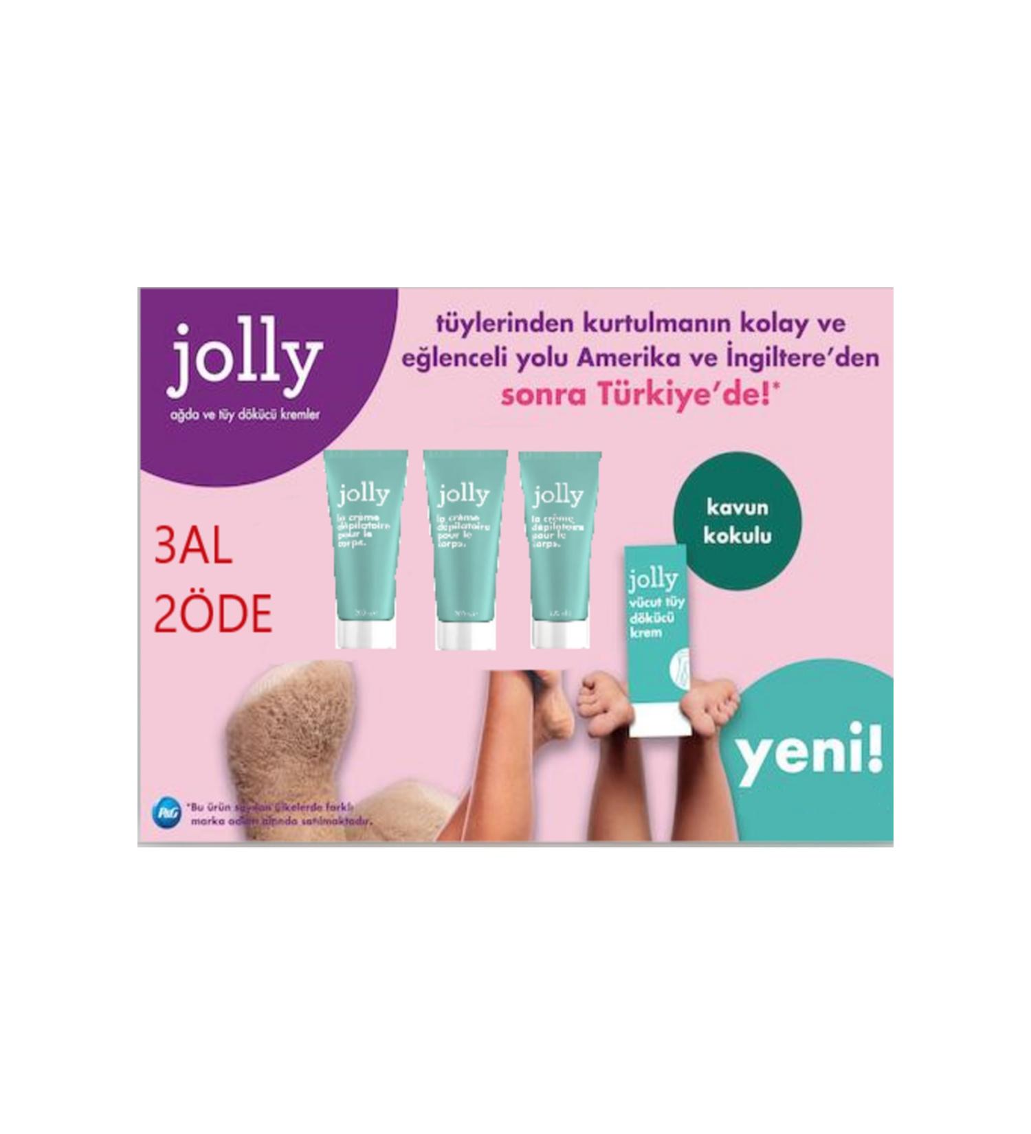 Jolly Hair Removal Cream For Sensitive Skin (3*200ML)