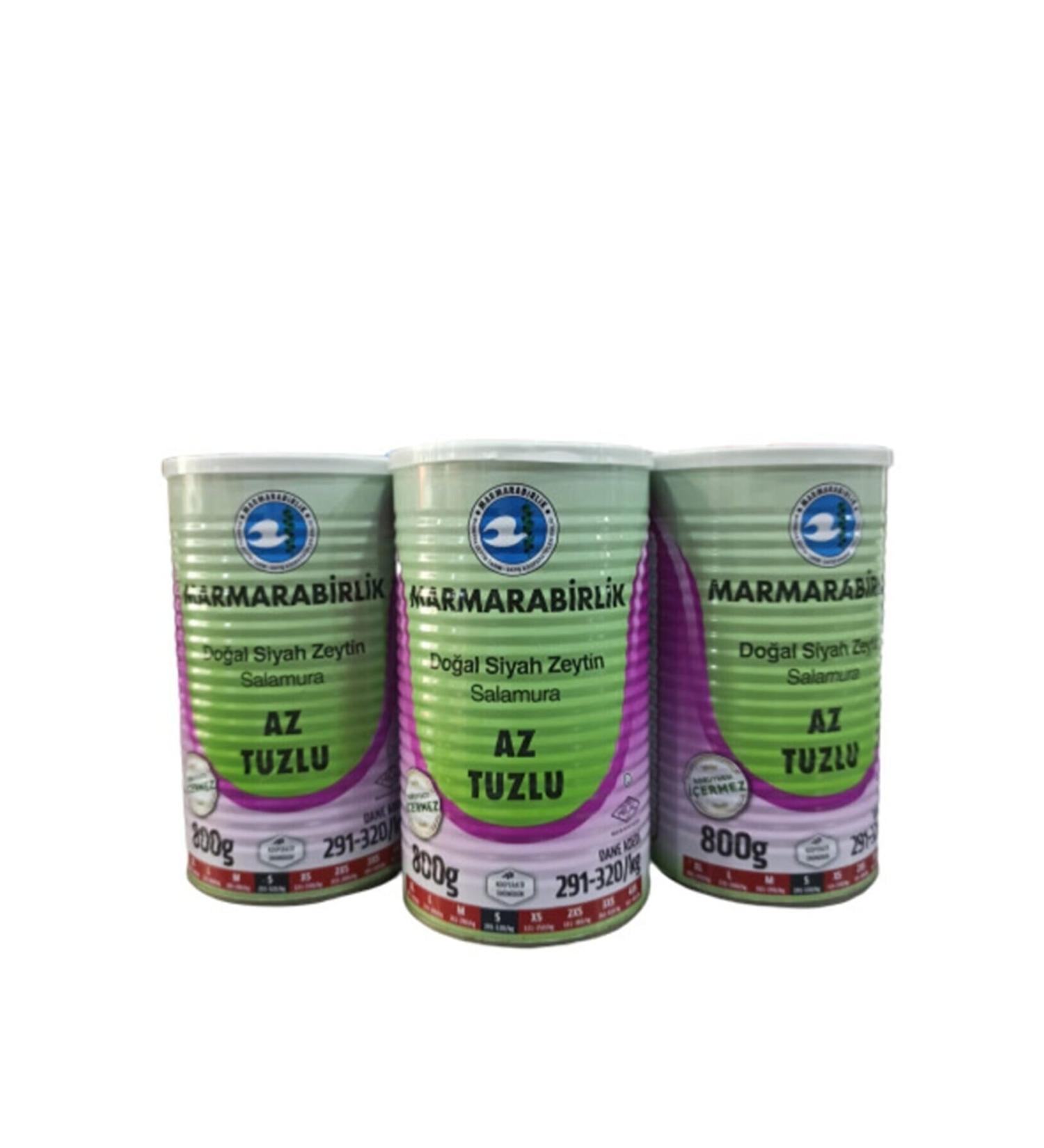 Marmarabirlik Special Olives Less Salty 800gr.*3 Pieces 291-320 Pieces