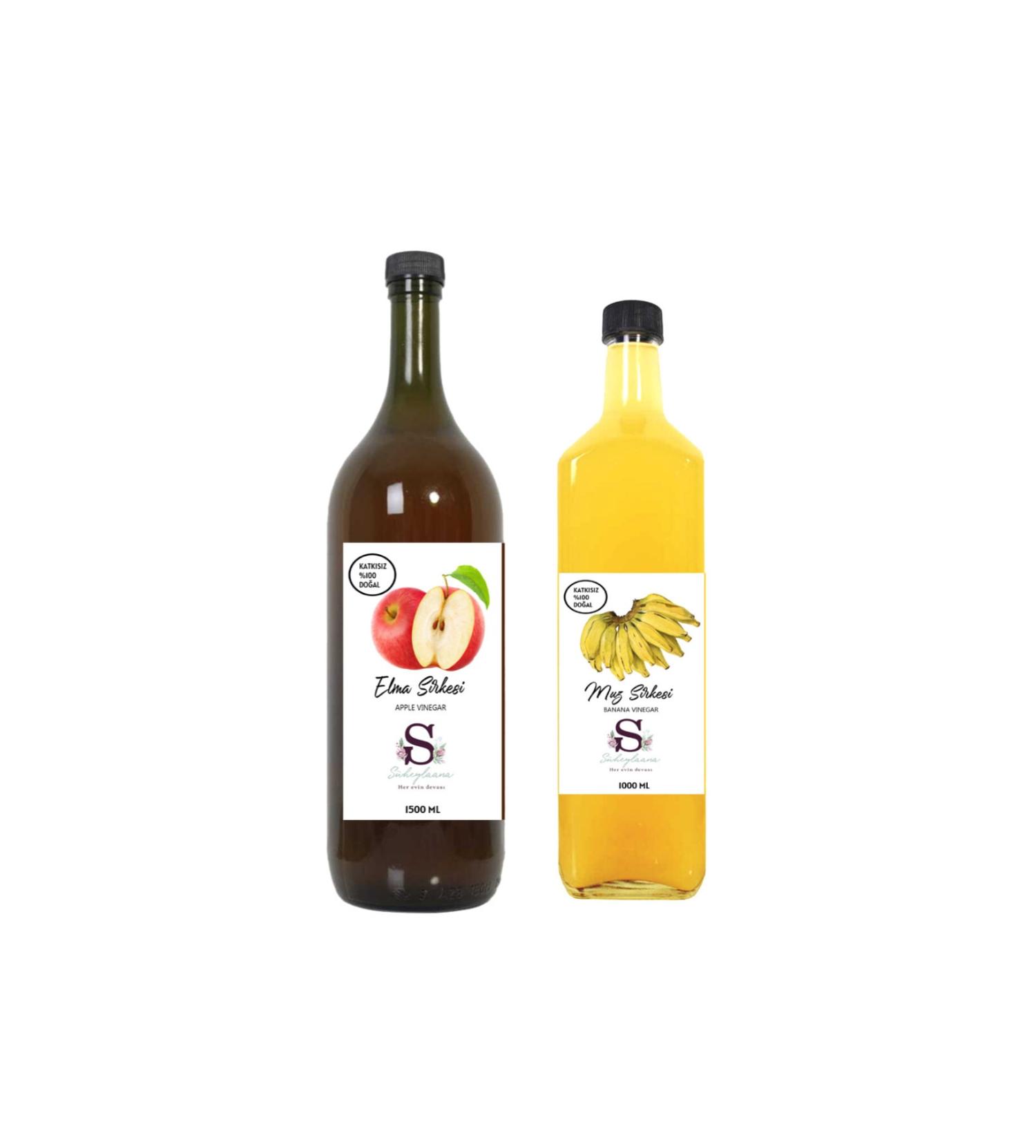Suheylaana Natural Apple Vinegar 1500 Ml And Natural Banana Vinegar 1000 Ml