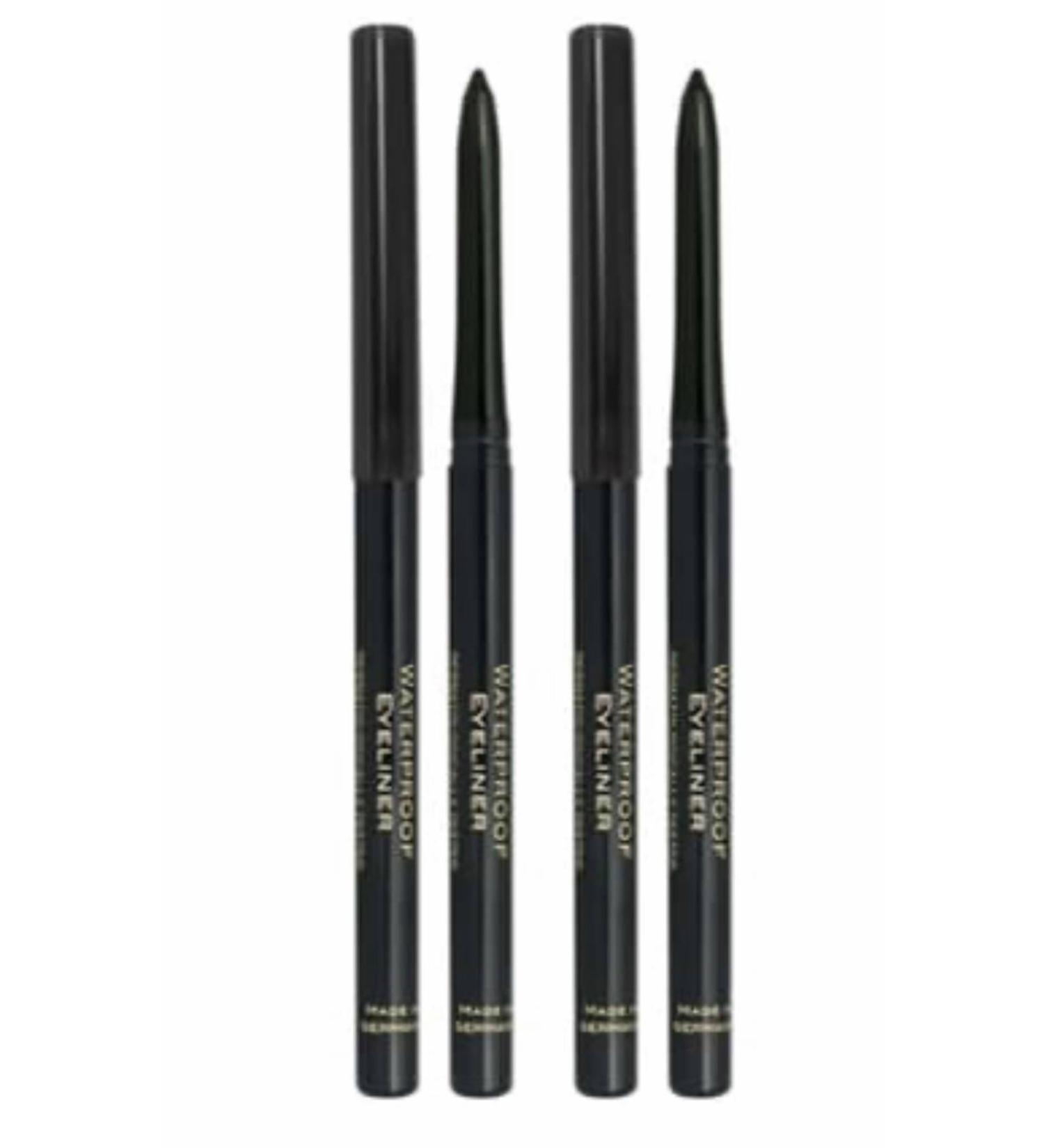 Golden Rose Waterproof Black Eyeliner - Waterproof Automatic Eyeliner 01 Black 2 Pieces