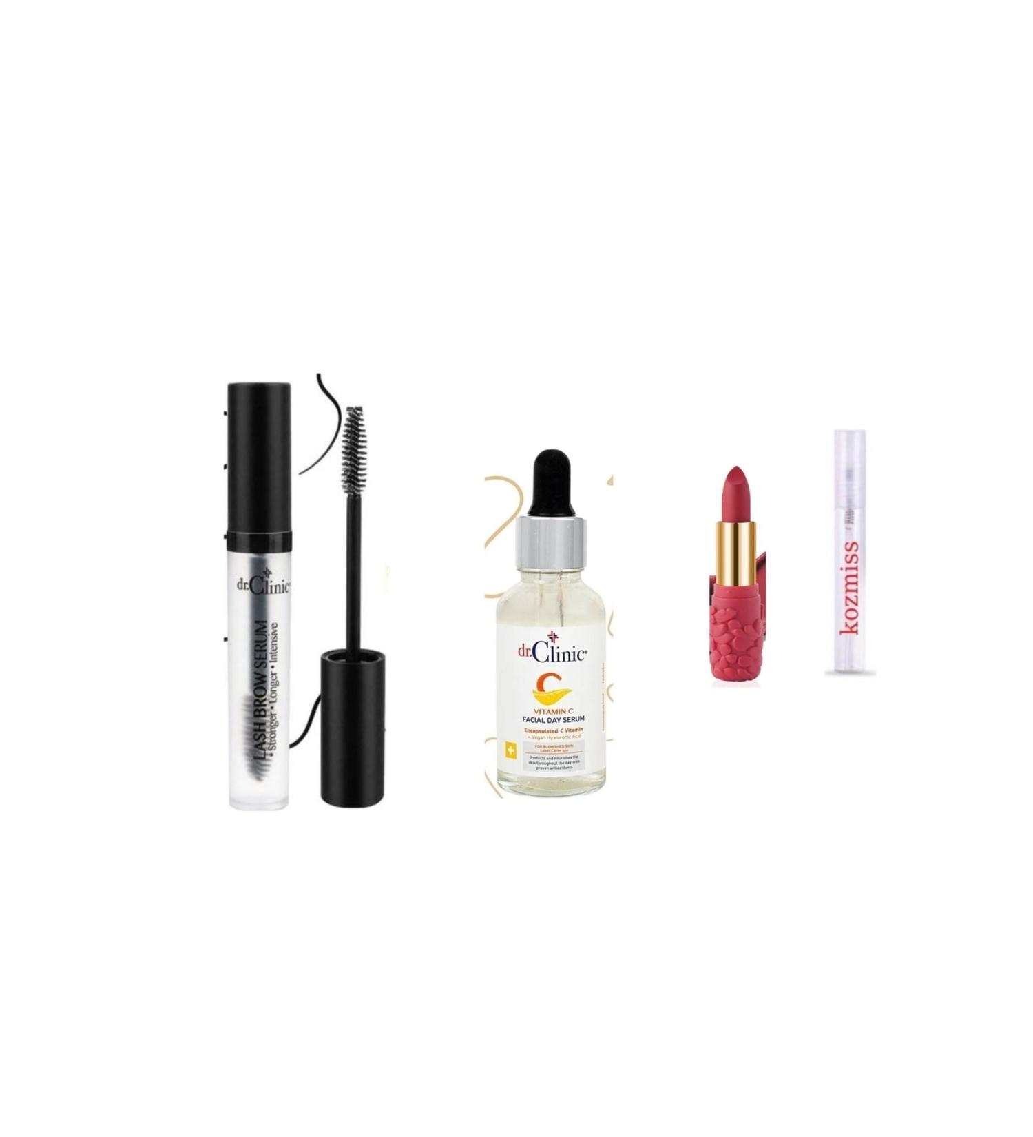 Kozmiss Dr.clinic Eyebrow and Eyelash Serum + Dr. Clinic Vitamin C Serum for Blemished Skin 30 ml