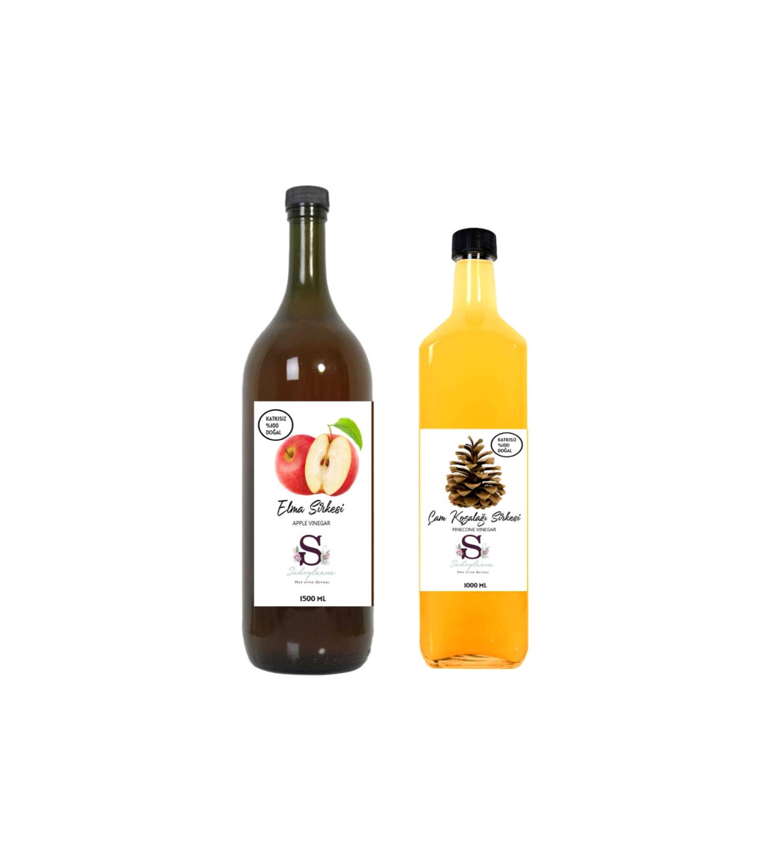 Suheylaana Natural Apple Vinegar 1500 Ml And Natural Pine Cone Vinegar 1000 Ml