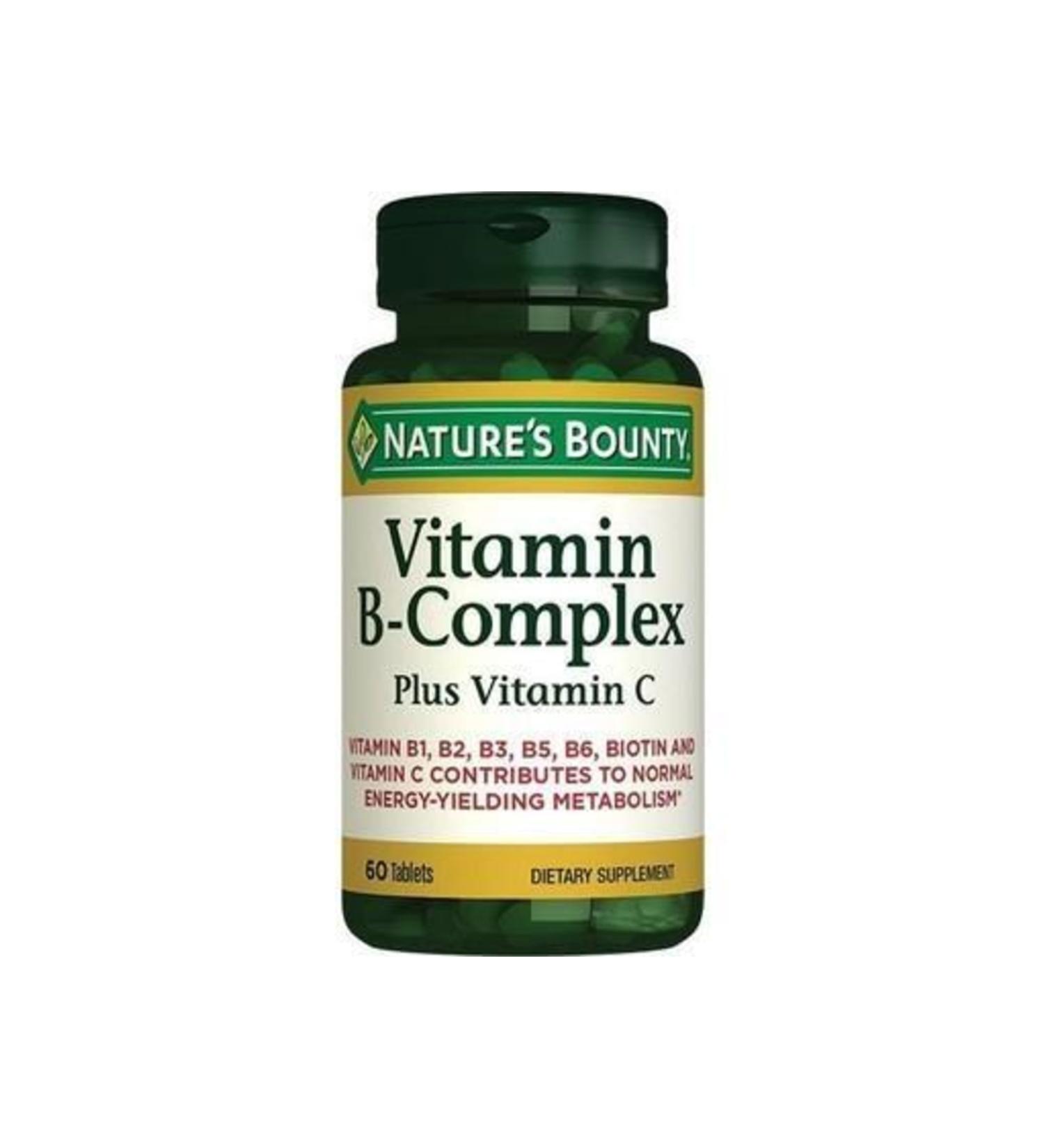 Natures Bounty Vitamin B-complex Plus Food Supplement 60 Tablets
