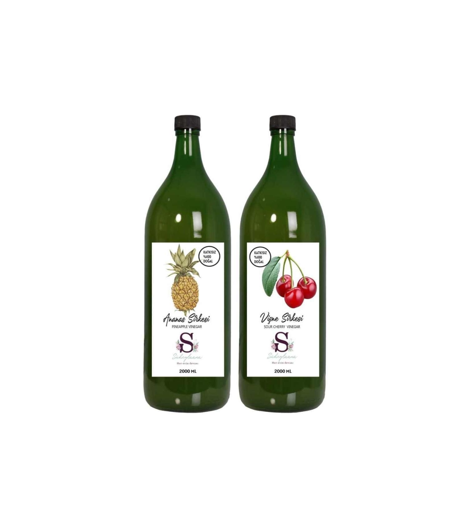 S heylaana Natural Pineapple Vinegar 2000 Ml - Natural Cherry Vinegar 2000 Ml