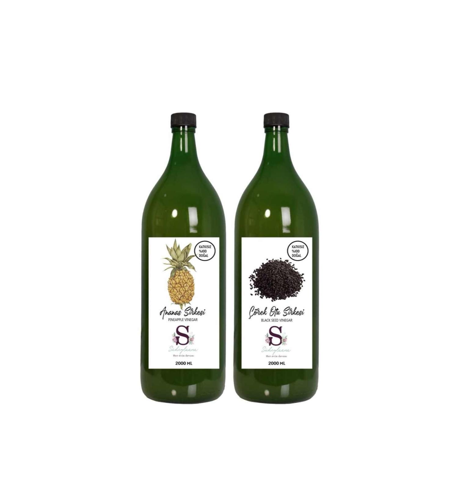 S heylaana Natural Pineapple Vinegar 2000 Ml - Natural Black Cumin Vinegar 2000 Ml