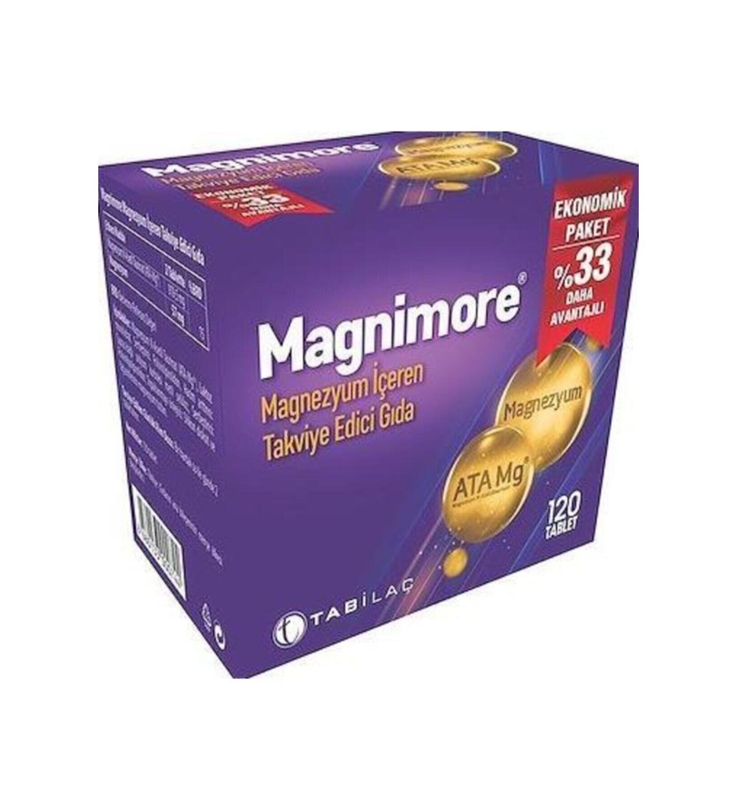 Magnimore Magnesium Supplement Food 120 Tablets