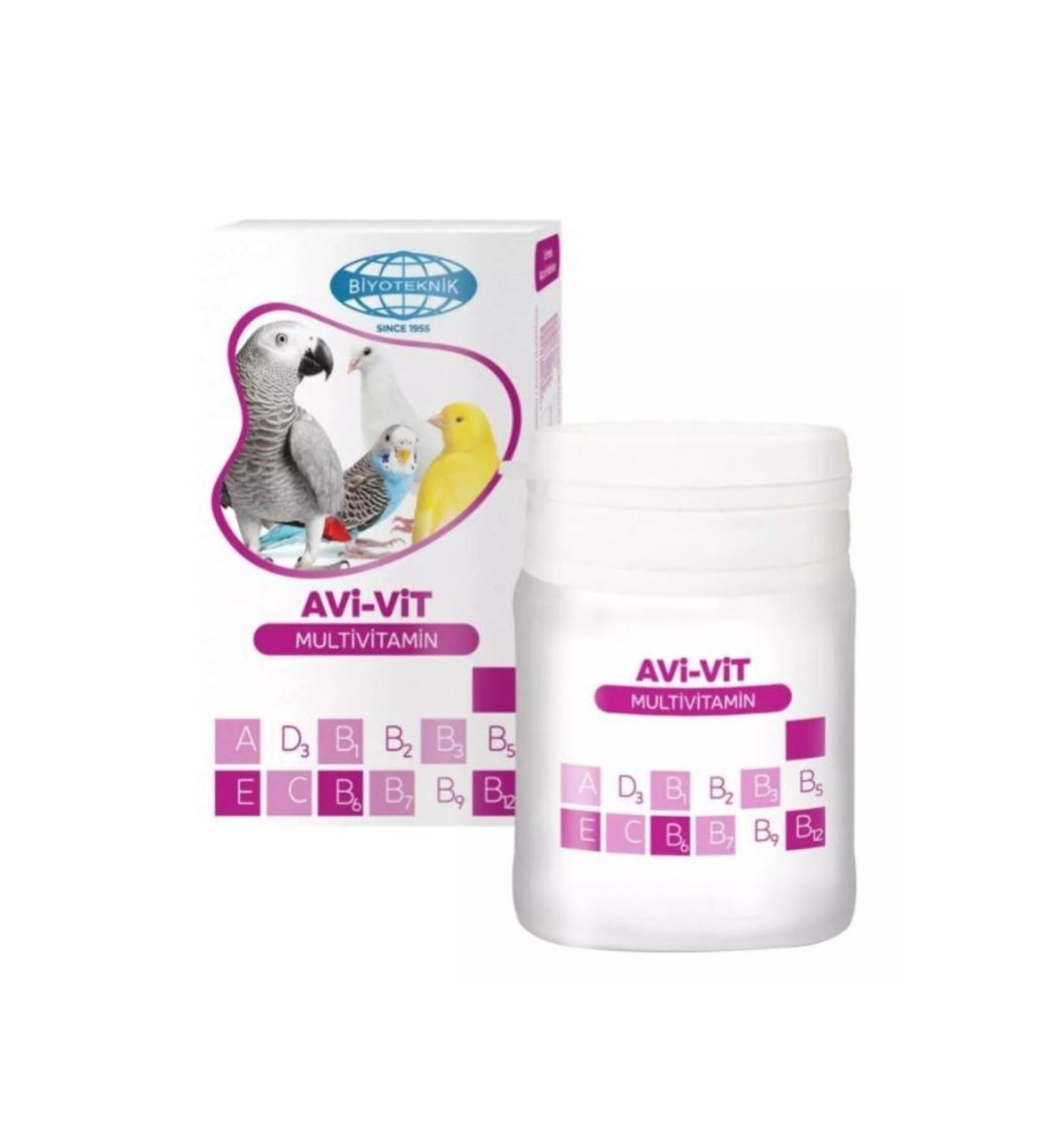 Biotechnical 6 Pieces Avi-vit Multivitamin Powder for Birds (50 Grams)