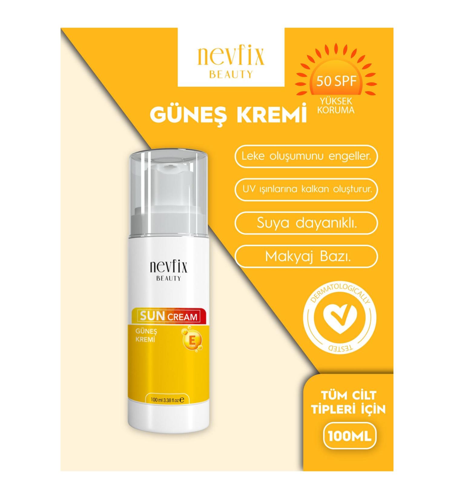 Nevfix Beauty 50 Spf (factor) 100 Ml Sun Cream - Buy Online on GoSupps.com