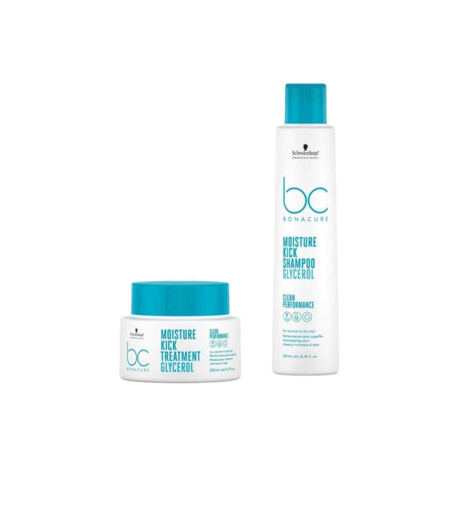 Bonacure Bc Clean Moisture Recharge Shampoo for Dry Hair 250ml Moisture Recharge Mask 200ml - Buy Online on GoSupps.com