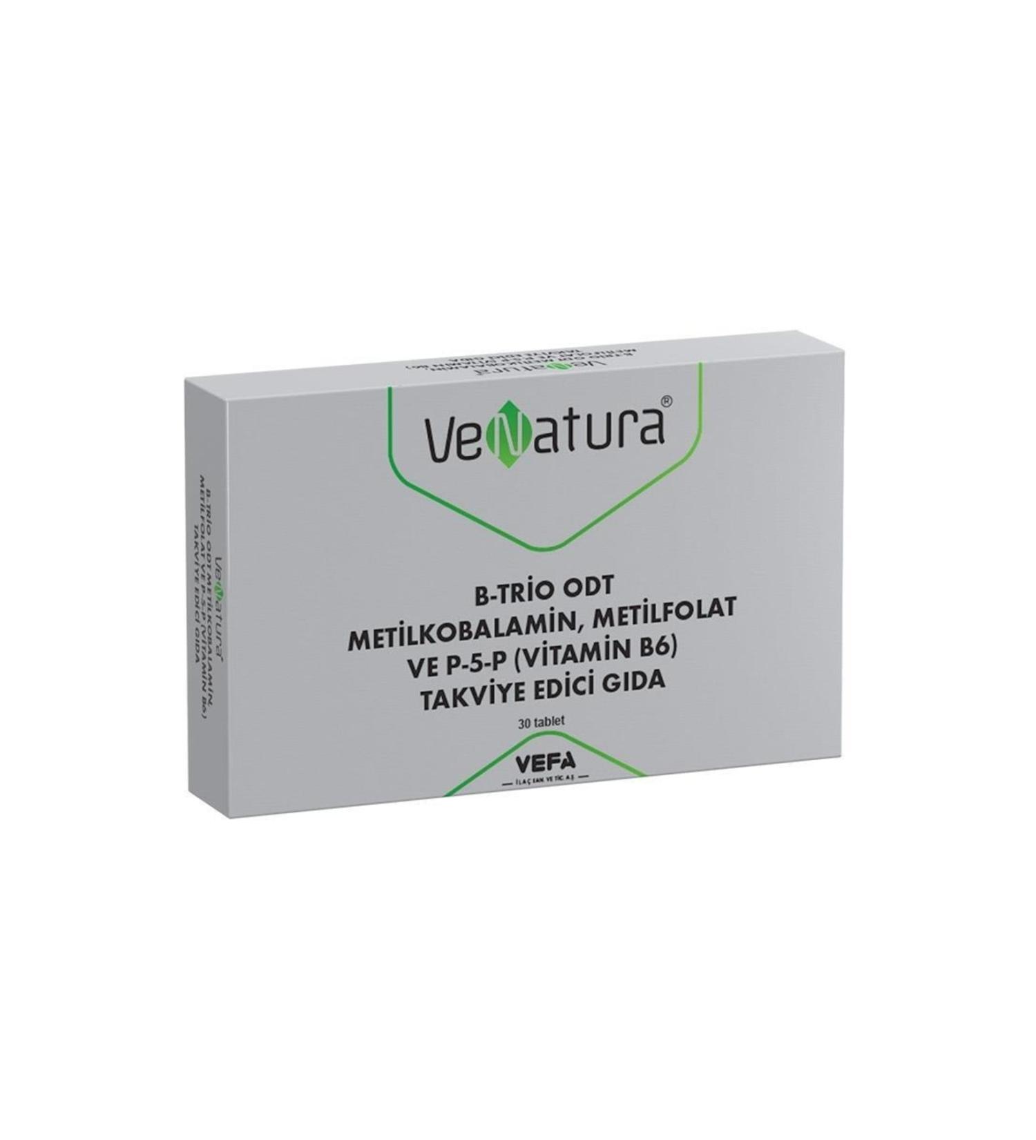 Venatura B-trio Odt Methylcobalamin Methylfolate and P-5-p Food Supplement 30 Tablets