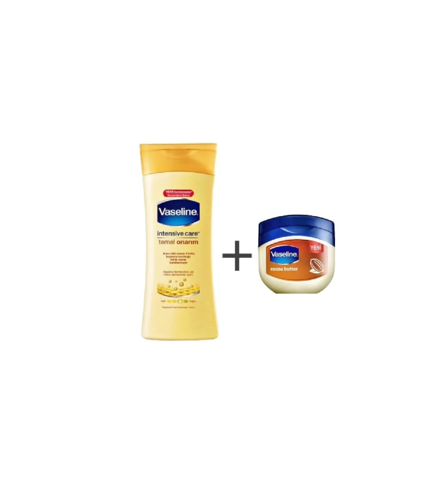 Vaseline Body Lotion Essential Repair 400 ml Cocoa Butter Moisturizing Gel 100 ml