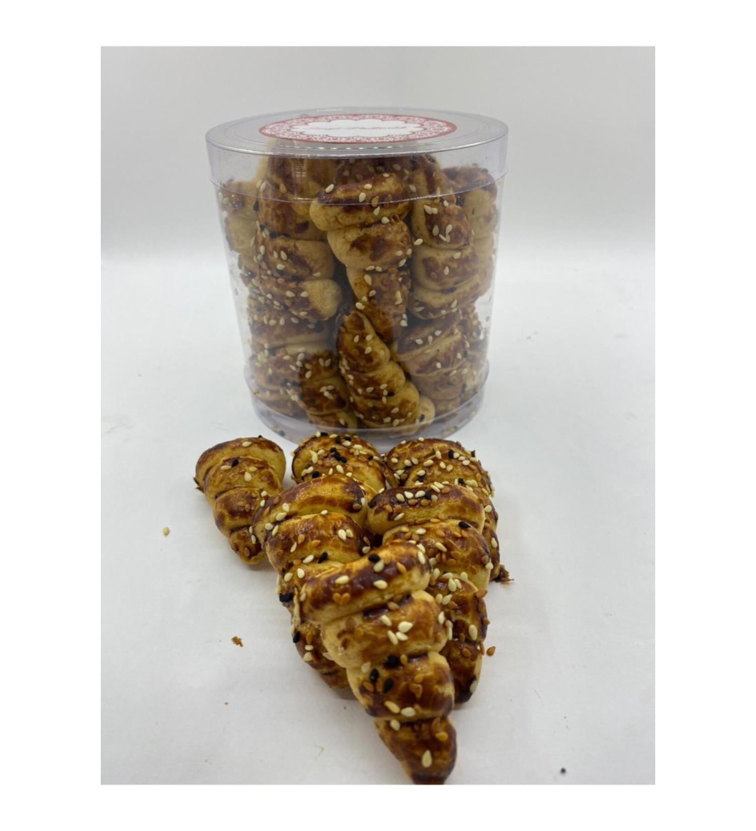 SEVG PASTRY Salted Sesame Black Cumin Curl Cookies (350 Gr) - + 10 Gr