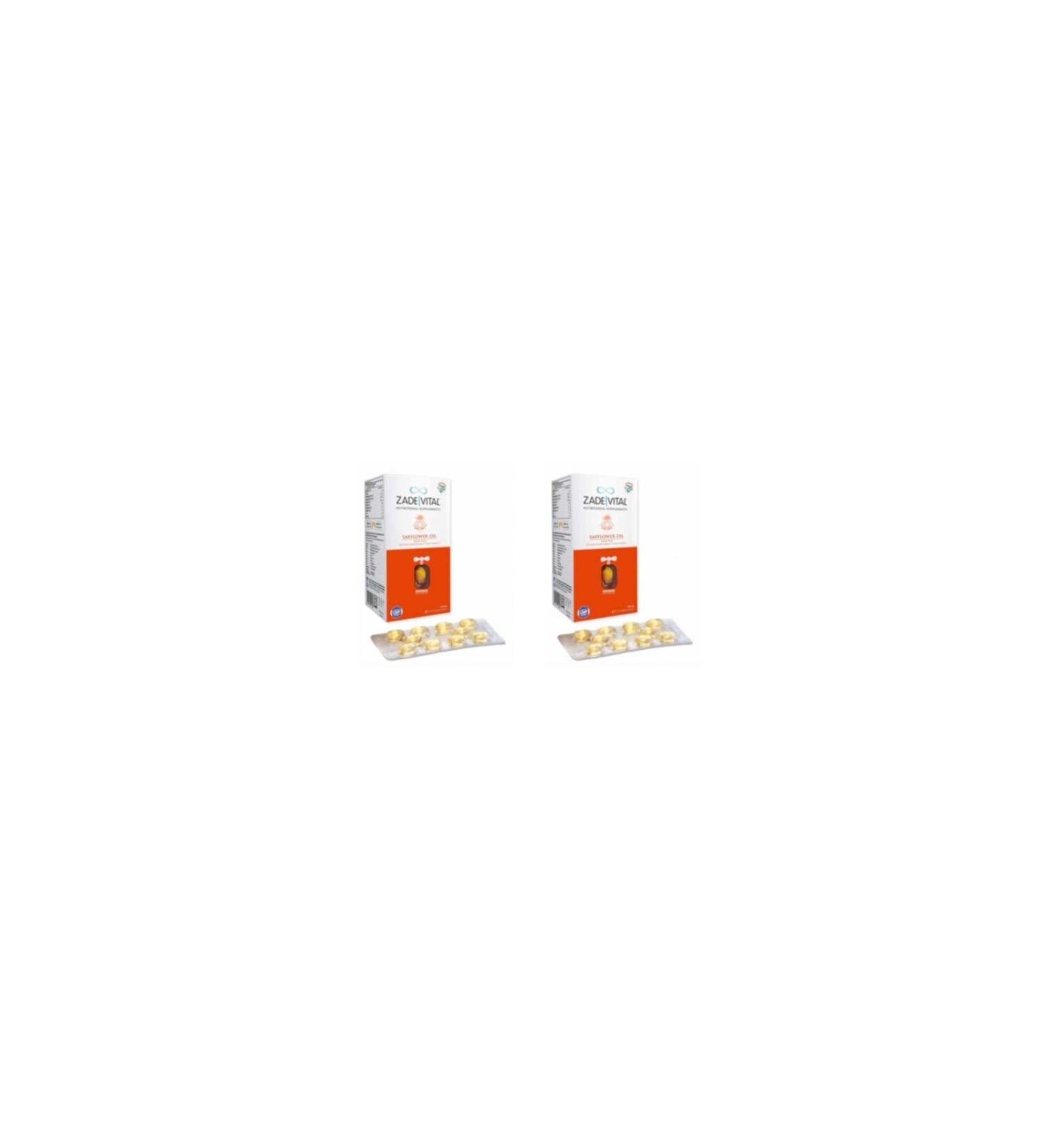 Zade Vital Safflower Oil 600 mg 60 Capsules 2 Pack