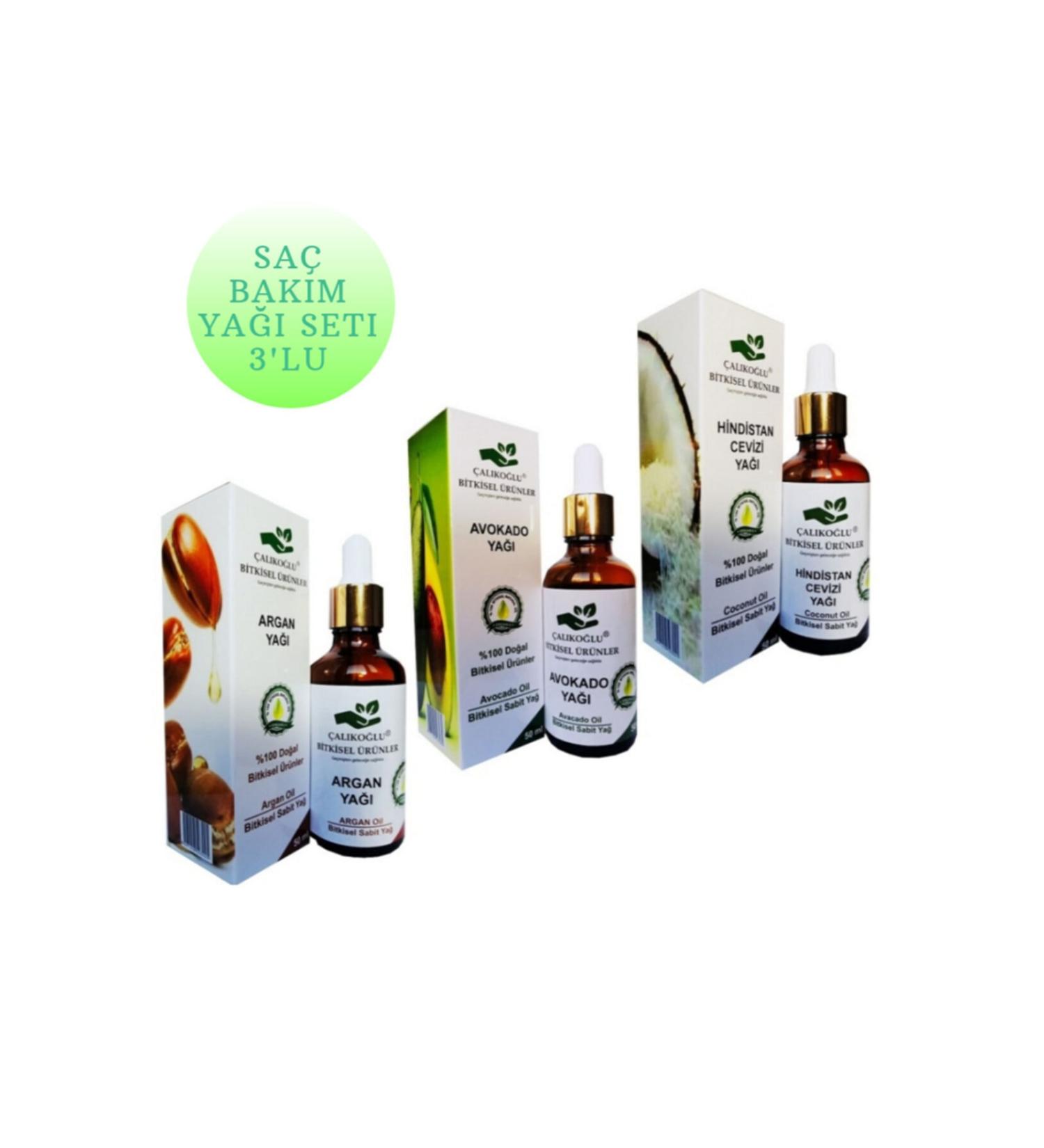  al ko lu Herbal Products 3-Piece Hair Care Oil Set Argan Oil - Avocado Oil - Coconut Oil 50 Ml - Buy Online on GoSupps.com