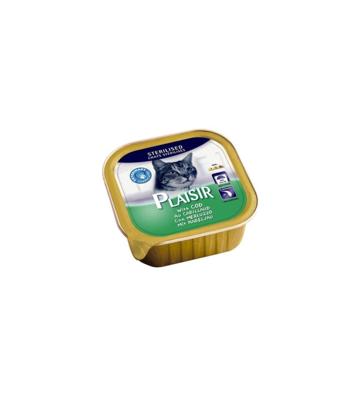 Plaisir Cod Fish Sterilized Cat Canned Food 100 Gr 8 Pieces