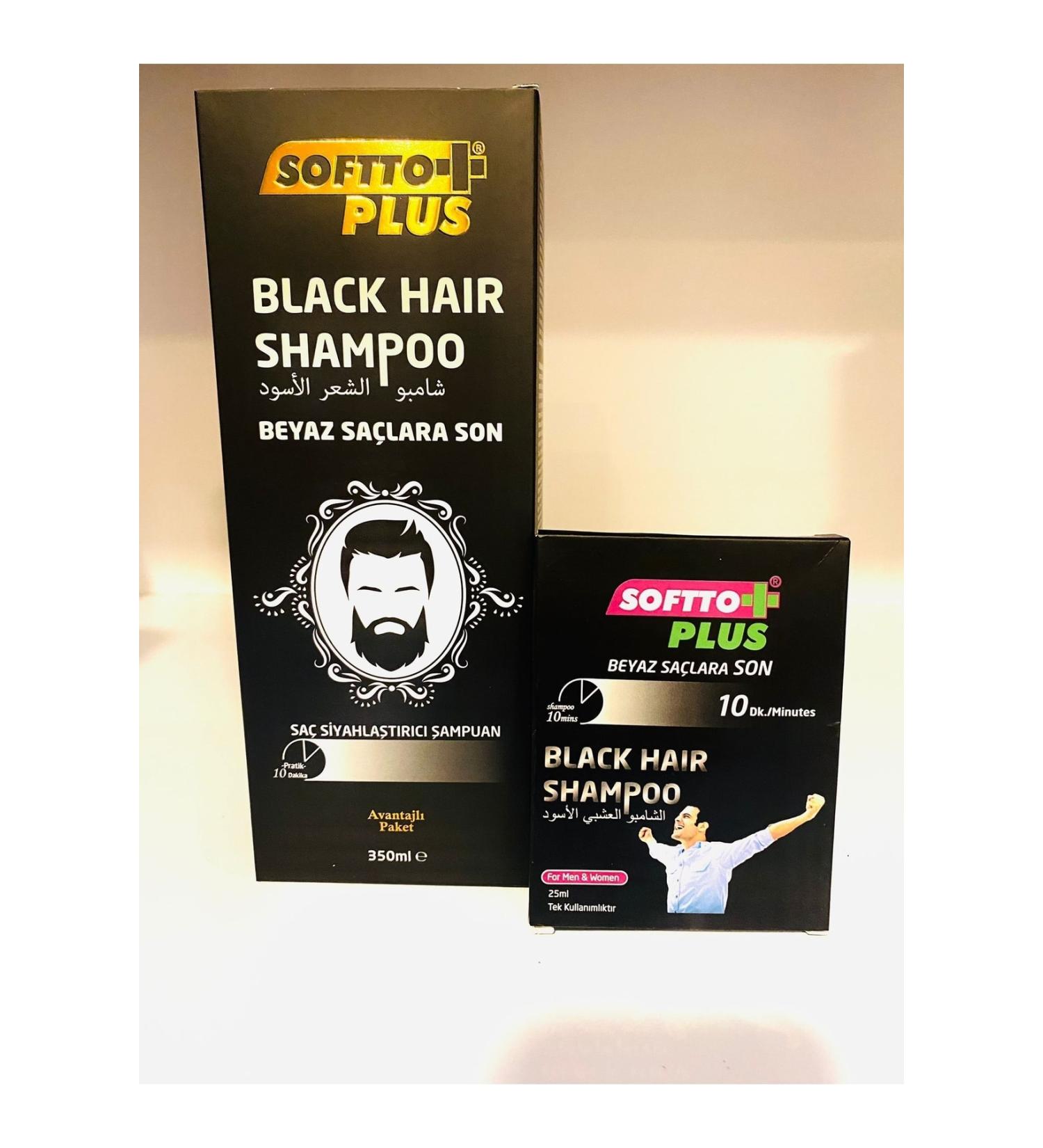 Softto Plus Black Hair Shampoo 350 ml - Single Use Gift