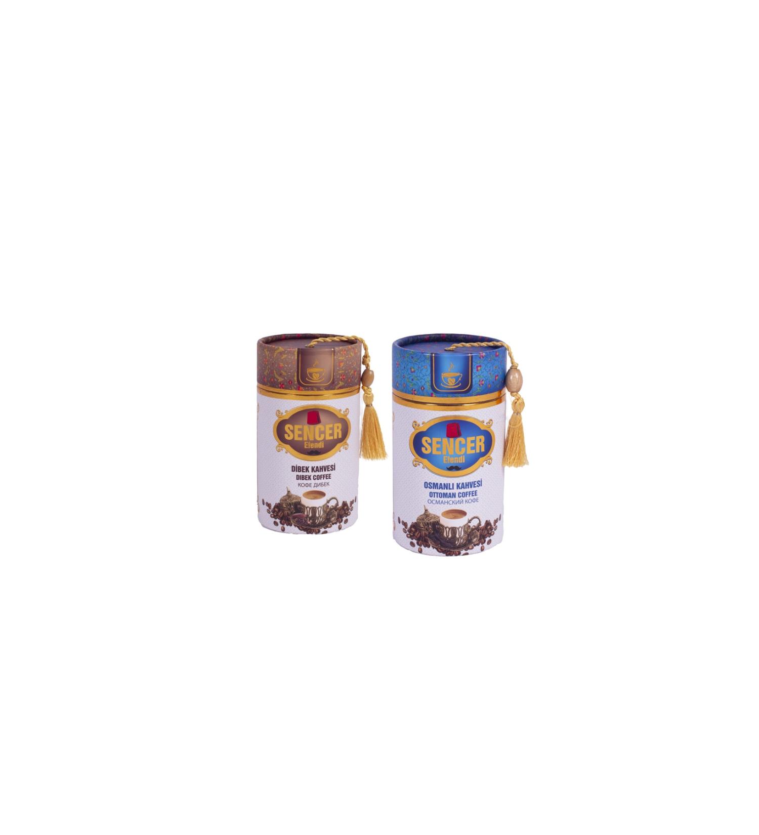 SENCER EFEND 1 Piece 250gr Dibek Coffee + 1 Piece 250gr ehzade Ottoman Coffee