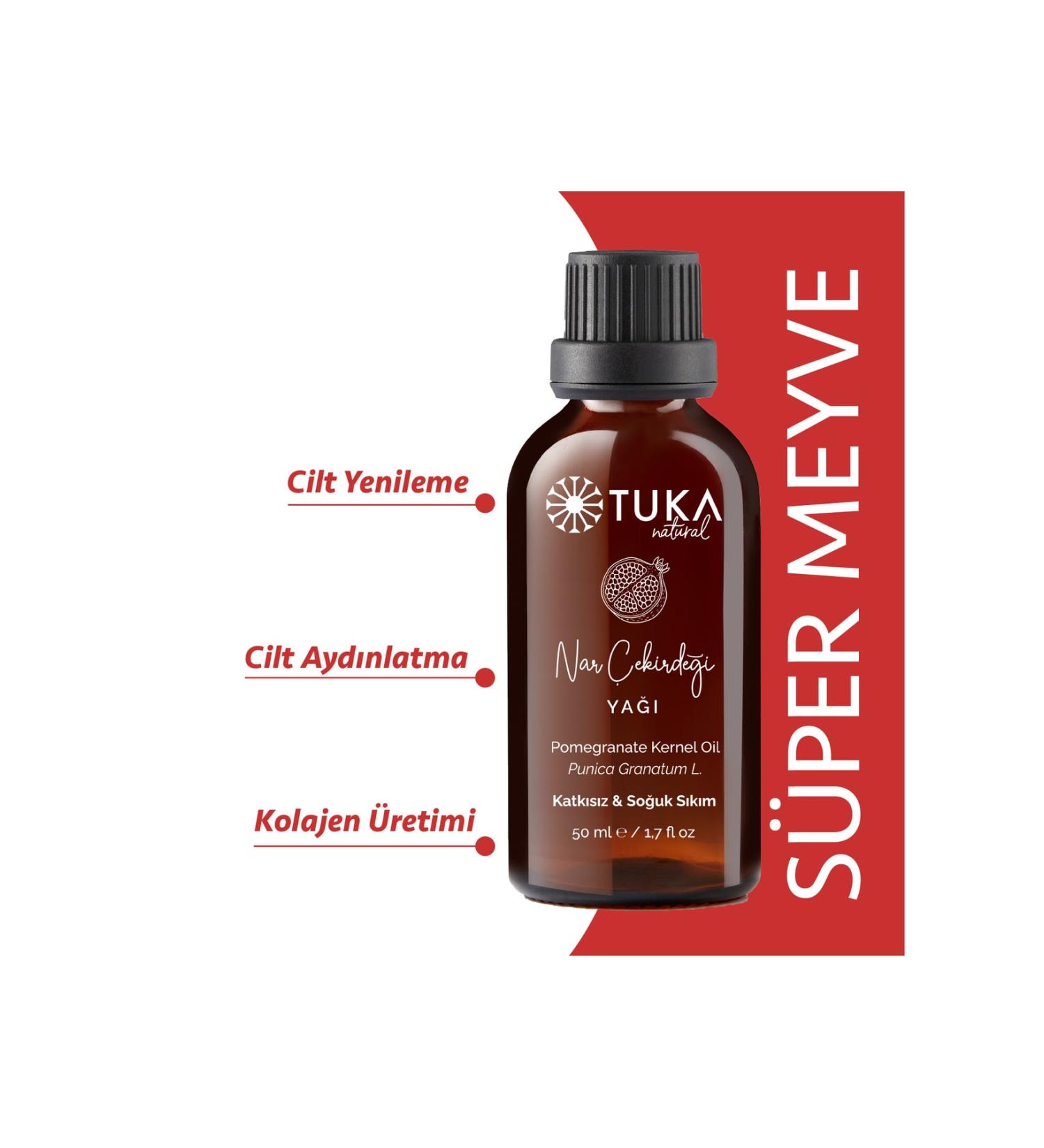 TUKA NATURAL Organic Pomegranate Seed Oil 50 Ml - Buy Online on GoSupps.com
