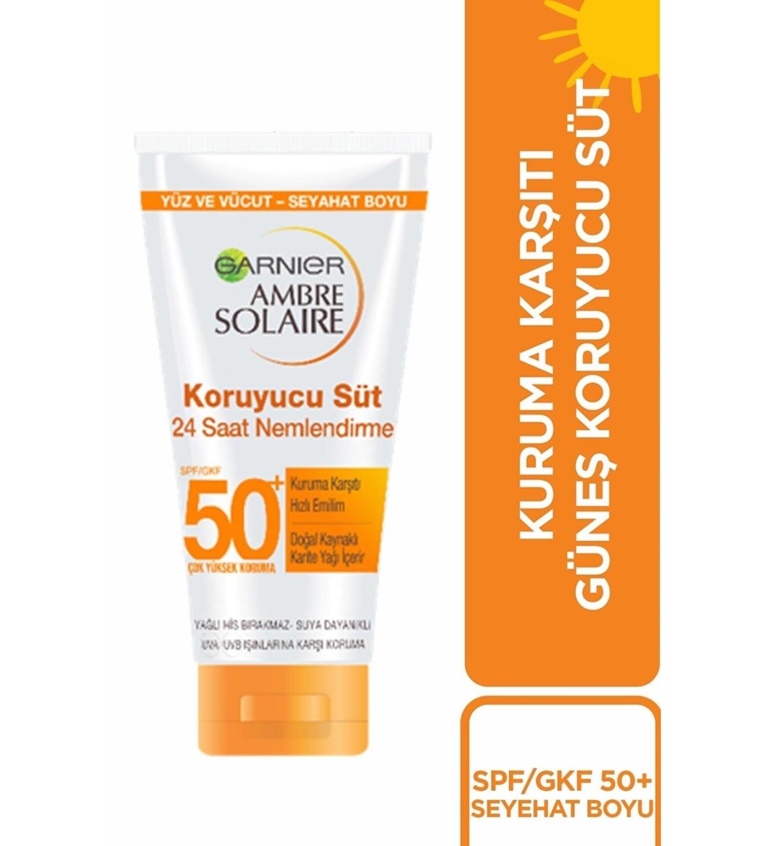 Garnier Ambre Solare Sensitive Sun Milk Spf 50 Travel Size 50 Ml