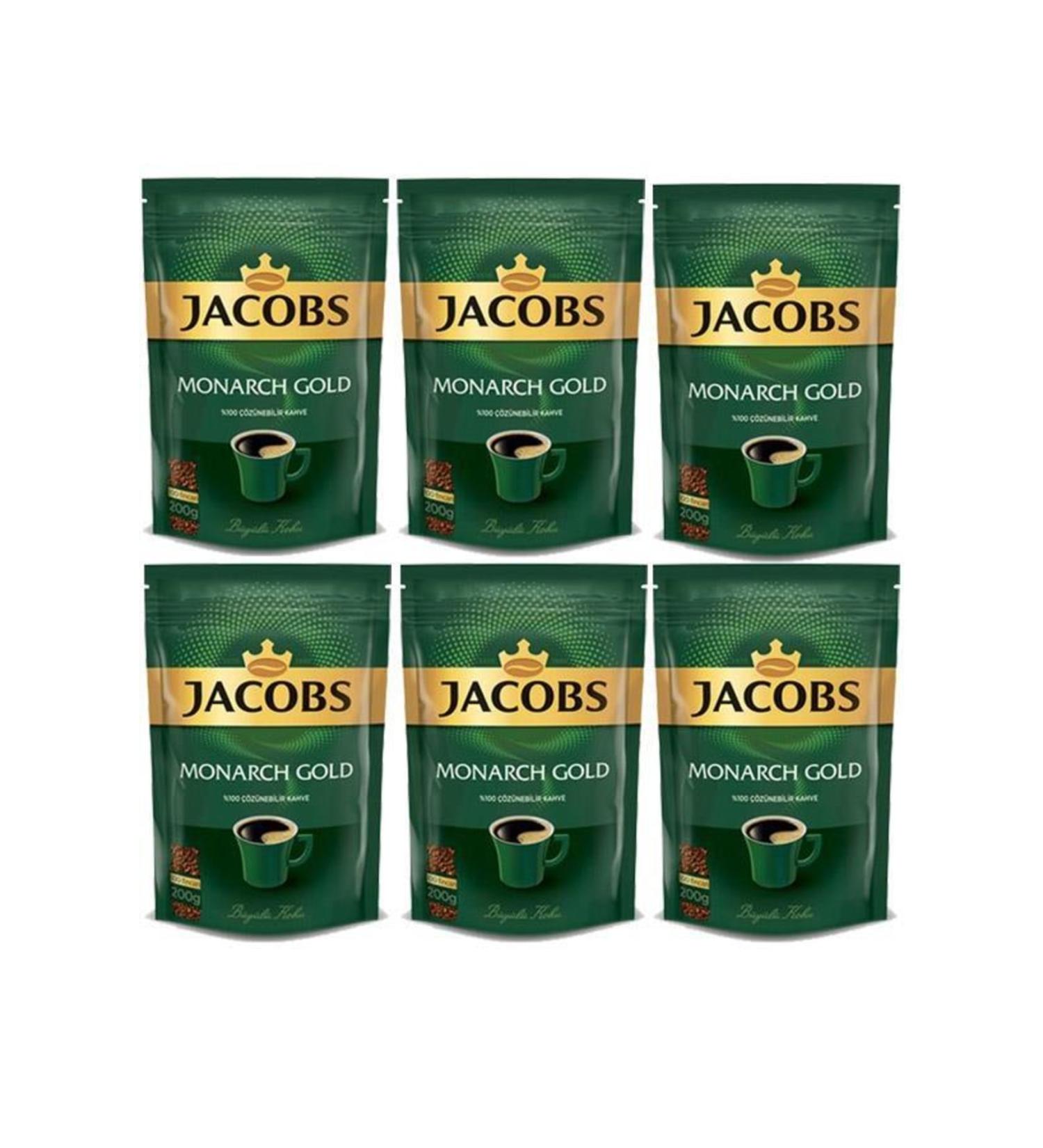 Jacobs Monarch Gold Coffee 1200 Gr Eco Package (200 Gr X 6 Pieces)