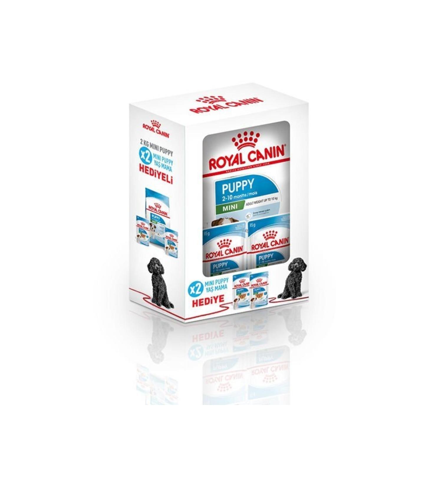 Royal Canin Mini Puppy Small Breed Puppy Food 2 Kg + 2 Cans