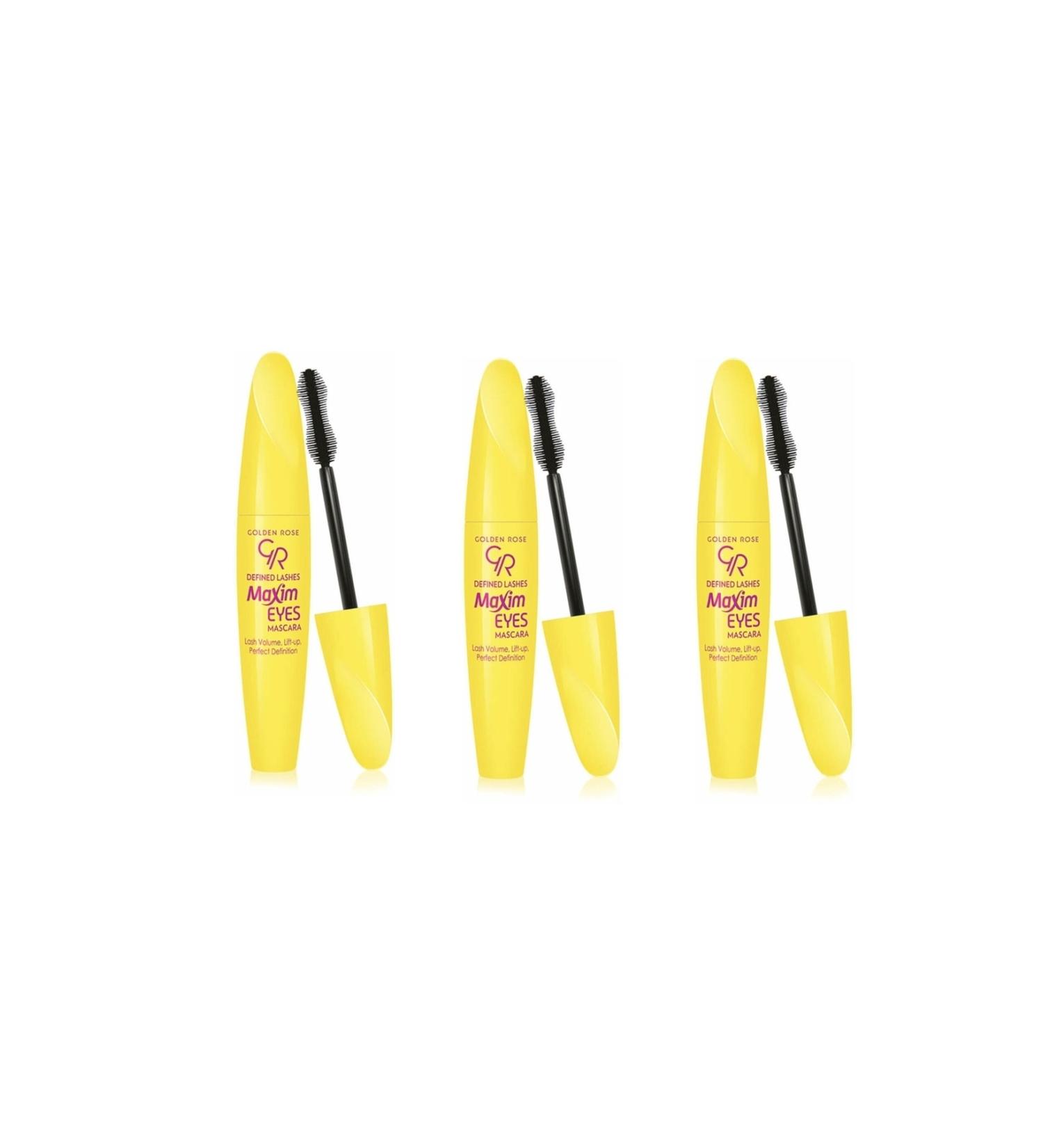 Golden Rose Black Mascara - Defined Lashes Maxim Eyes Mascara 8691190068653 x 3 Pieces - Buy Online on GoSupps.com