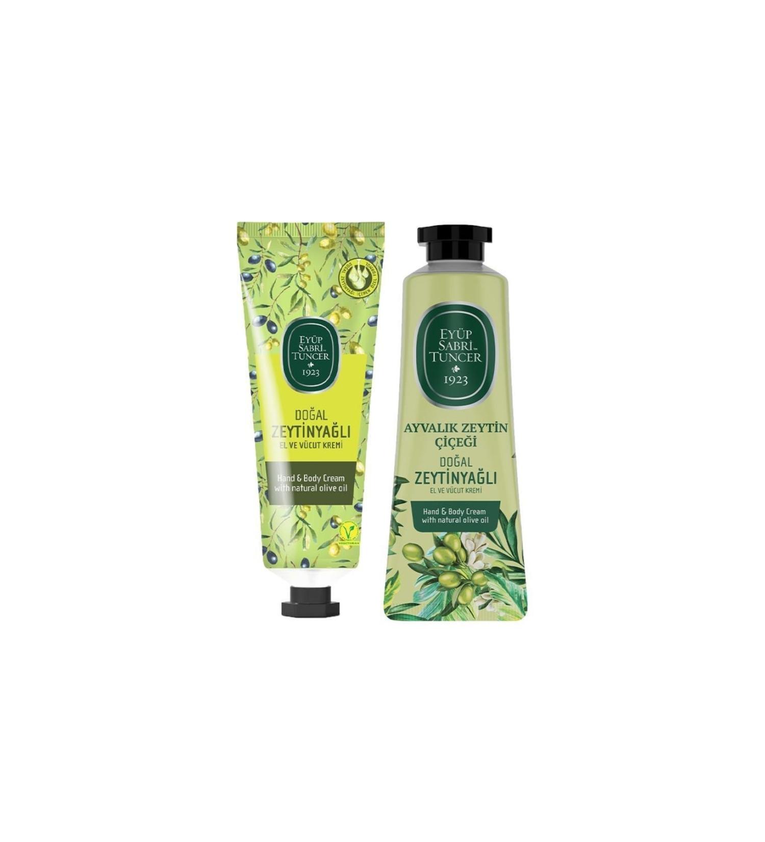 Ey p Sabri Tuncer Natural Olive Oil and Ayval k Olive Blossom Hand and Body Cream 50 Ml