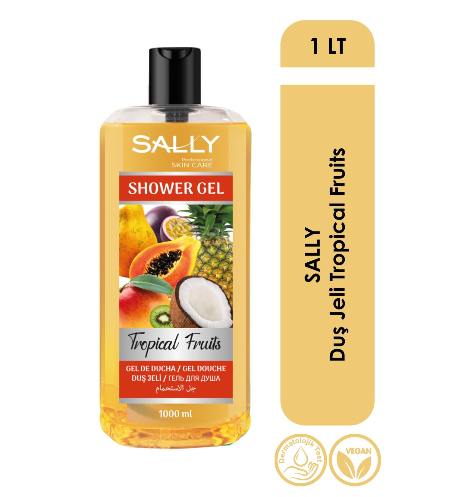 Sally Shower Gel - Tropical Fruit & Aloe Vera Extract - 1000 ml
