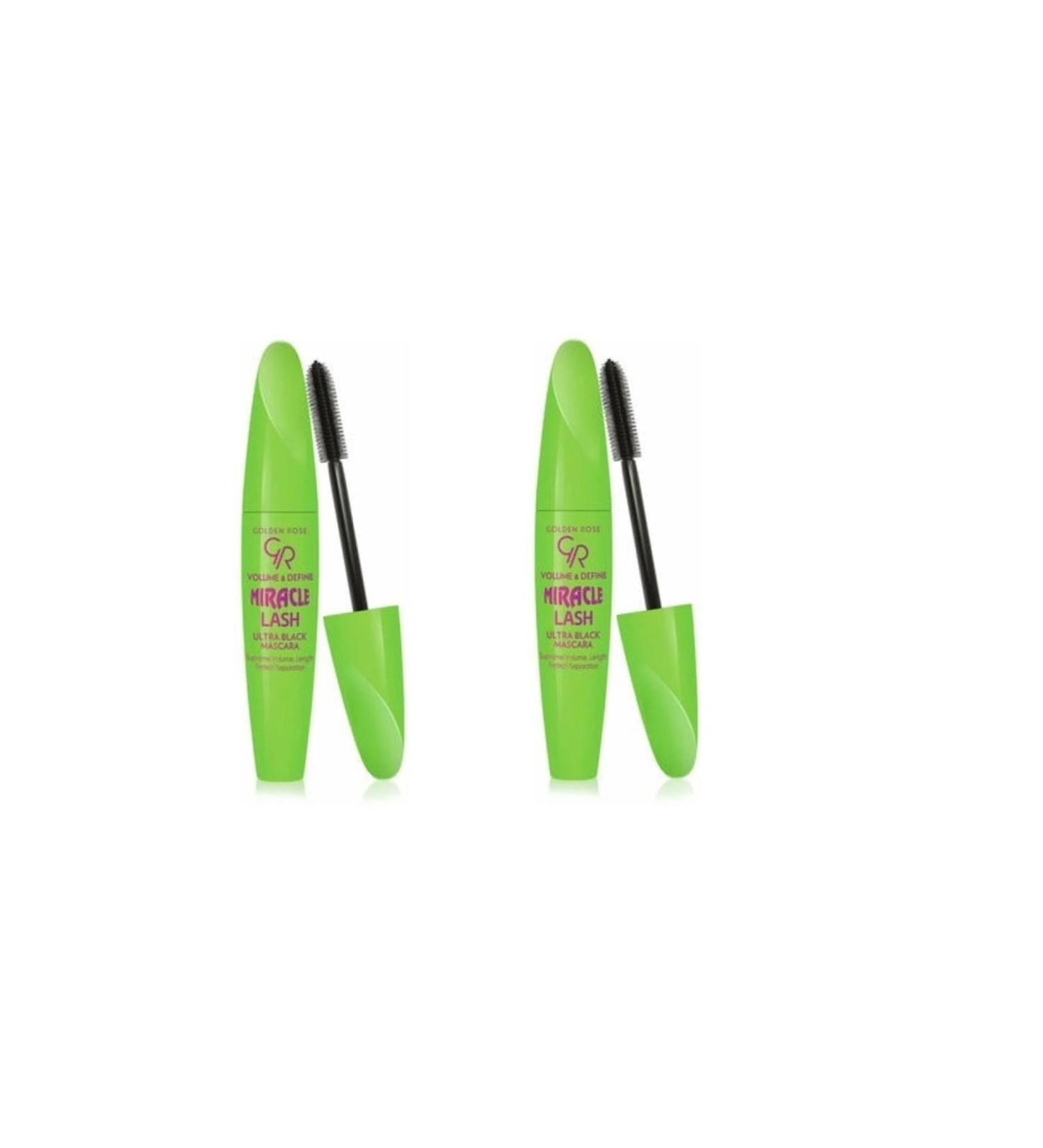 Golden Rose Volume and Lengthening Extrablack Mascaramiracle Lash Ultra Black 8691190069797 X 2 Pieces