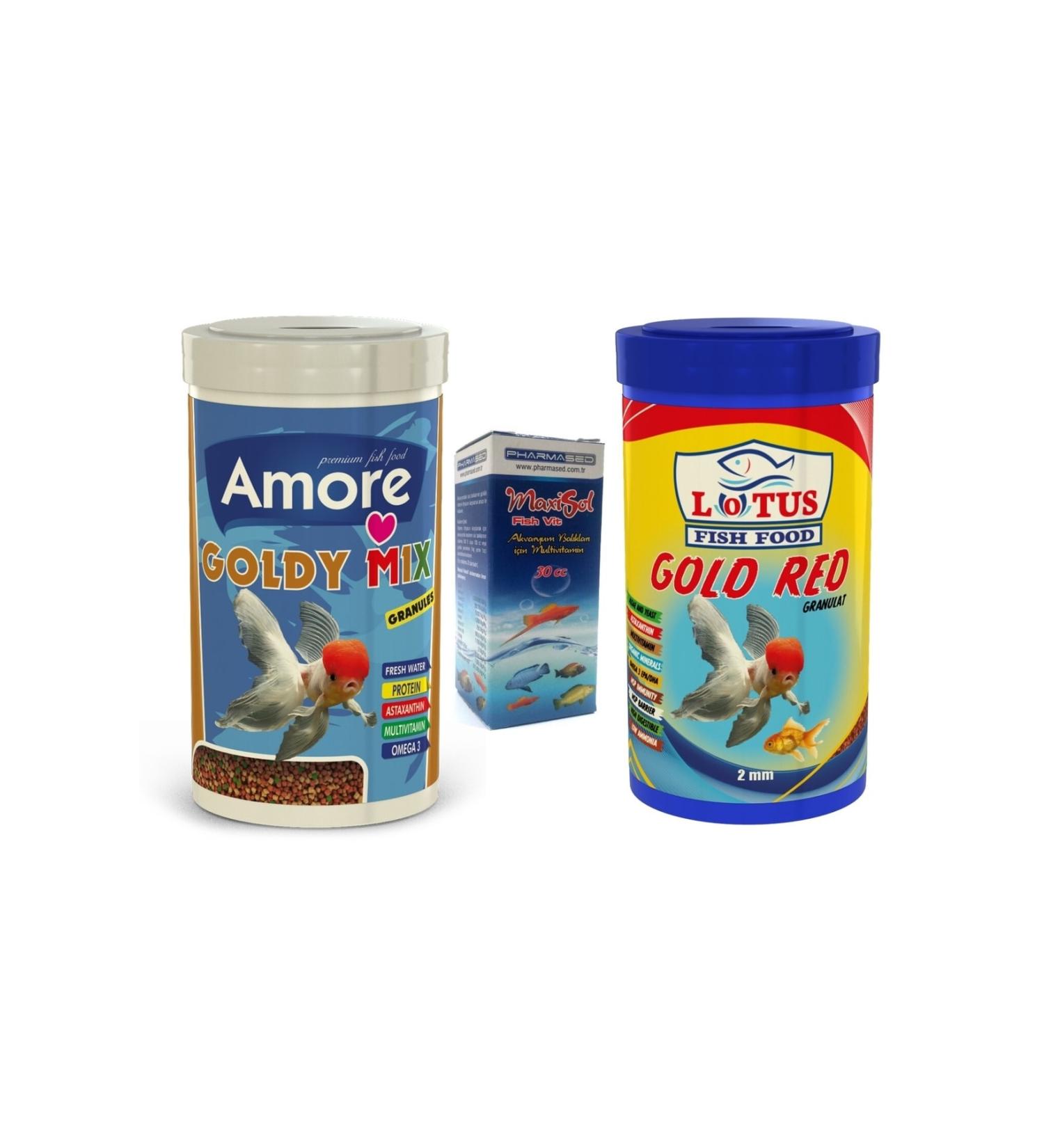 AMORE Goldy Mix Granules And Red 1000ml Goldfish Food Vitamin