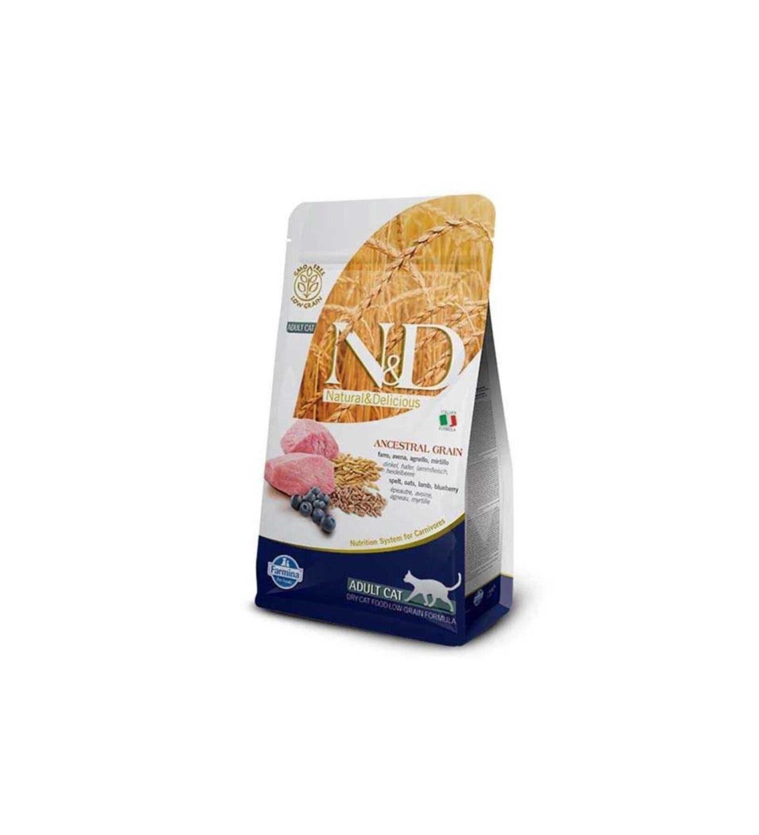 N & D Low Grain Lamb Blueberry Adult Cat Food 5kg